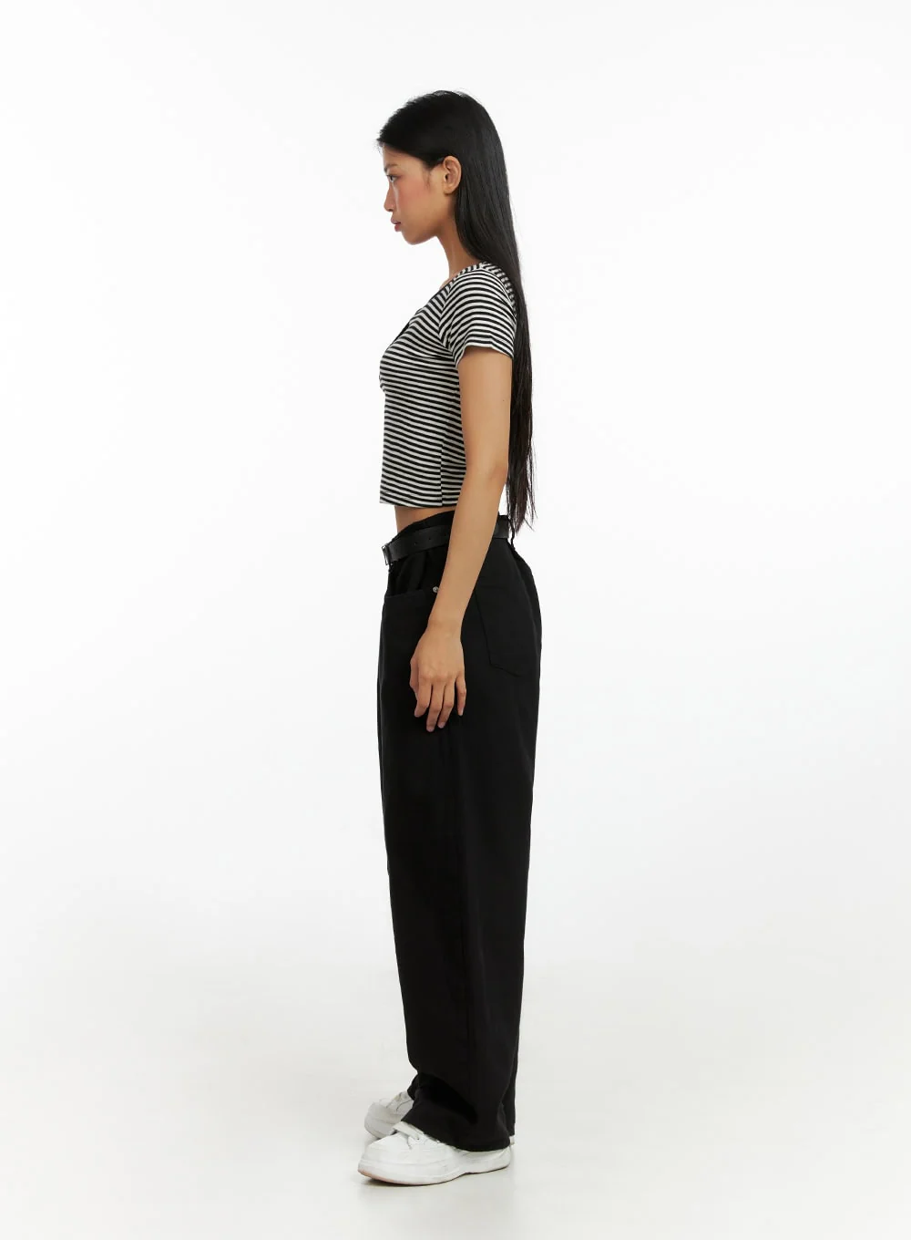 Solid Wide Leg Pants IL419 - Image 3