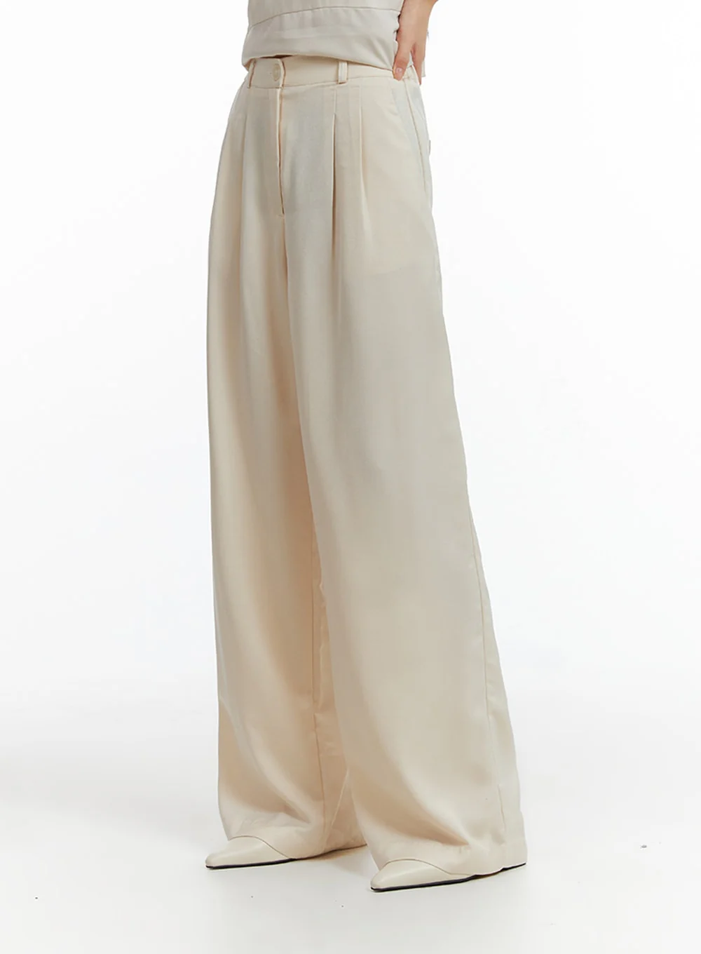 Solid Wide Leg Trousers IF402 - Image 4