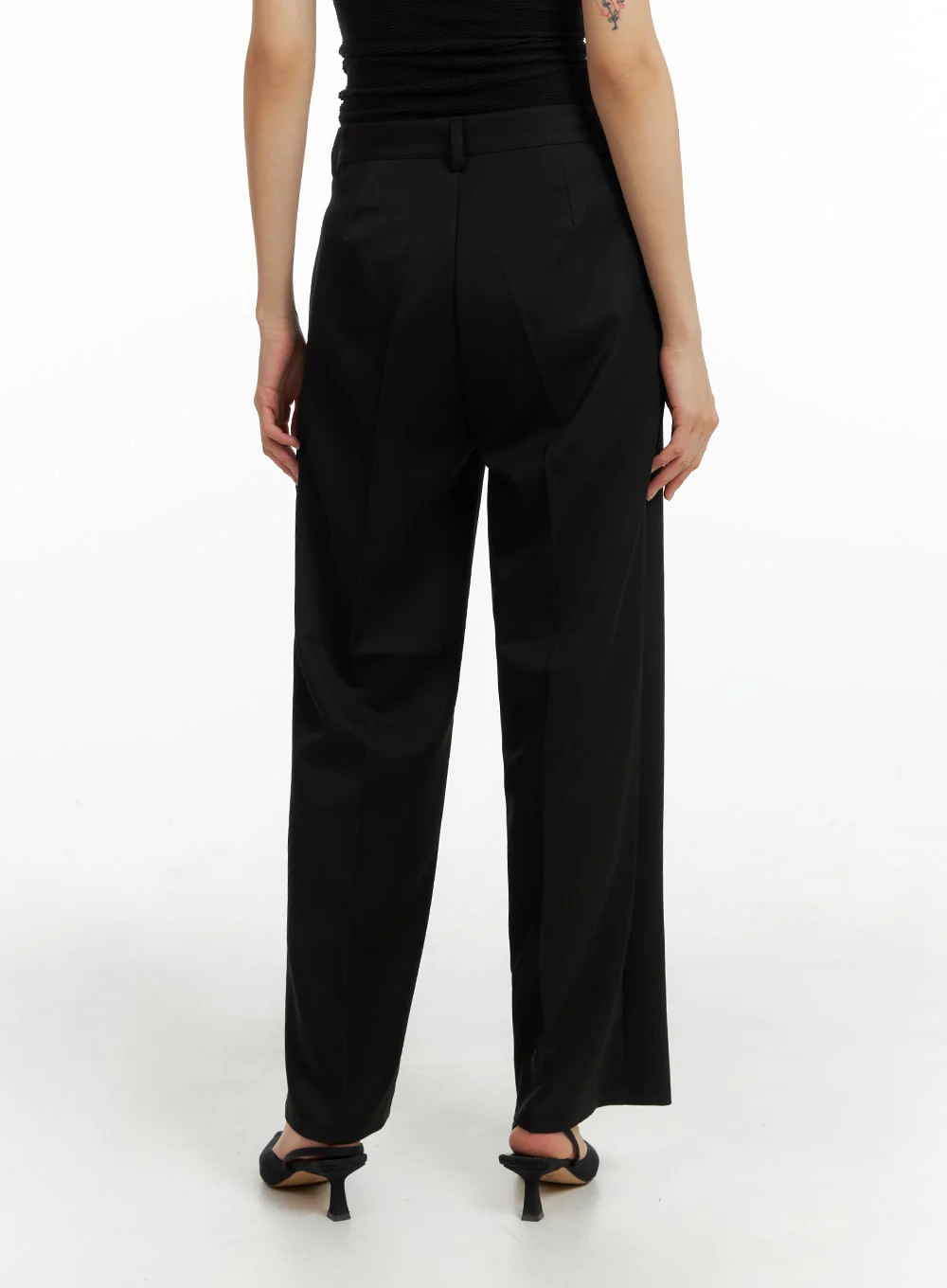 Solid Wide Trousers IM414 - Image 5