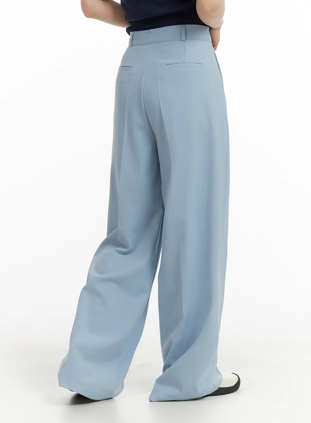 Solid Wide Trousers OM412 - Image 5