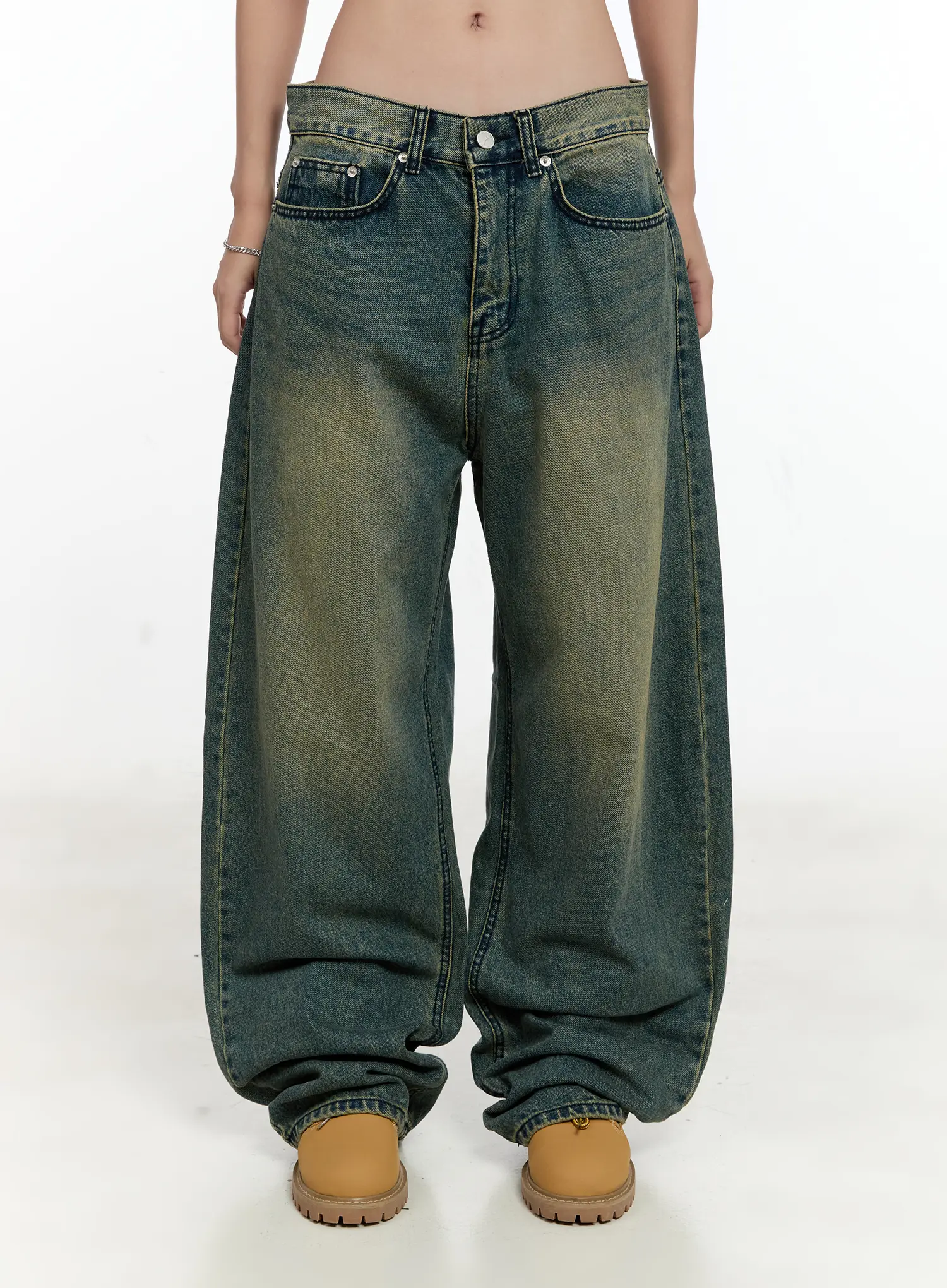 Sooyoung Baggy Vintage Wash Jeans CL531 - Image 10
