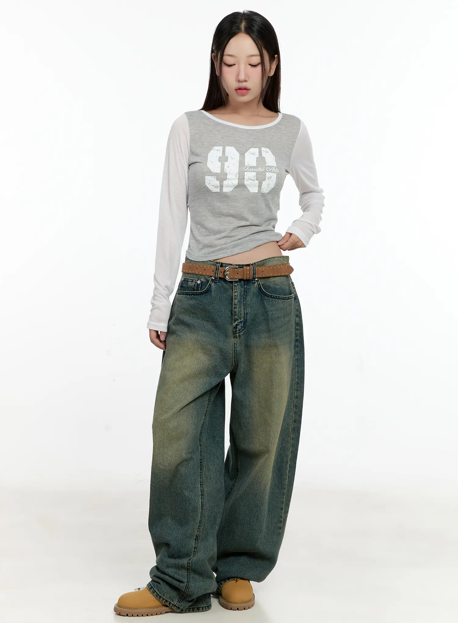 Sooyoung Baggy Vintage Wash Jeans CL531 - Image 3