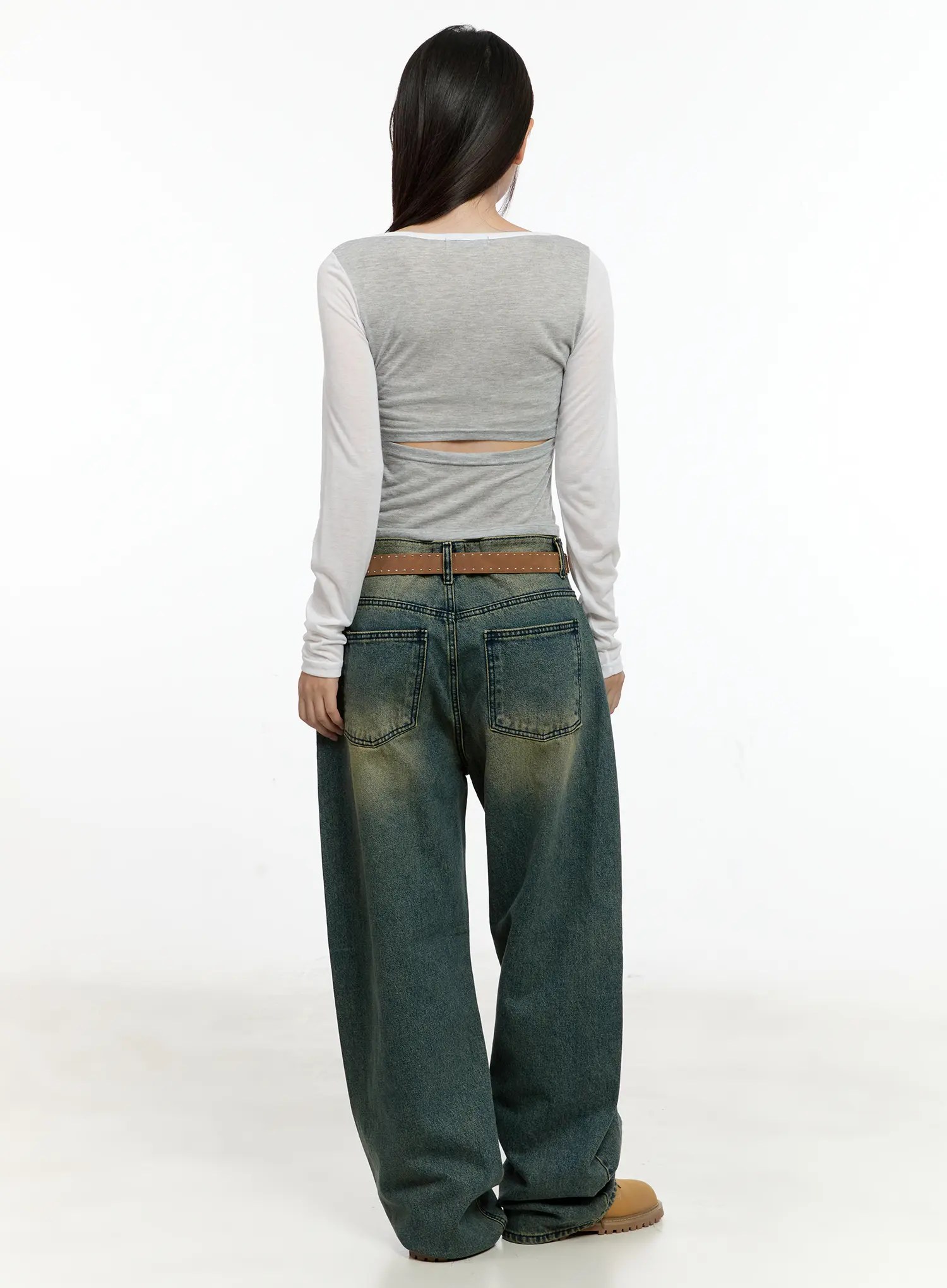 Sooyoung Baggy Vintage Wash Jeans CL531 - Image 8