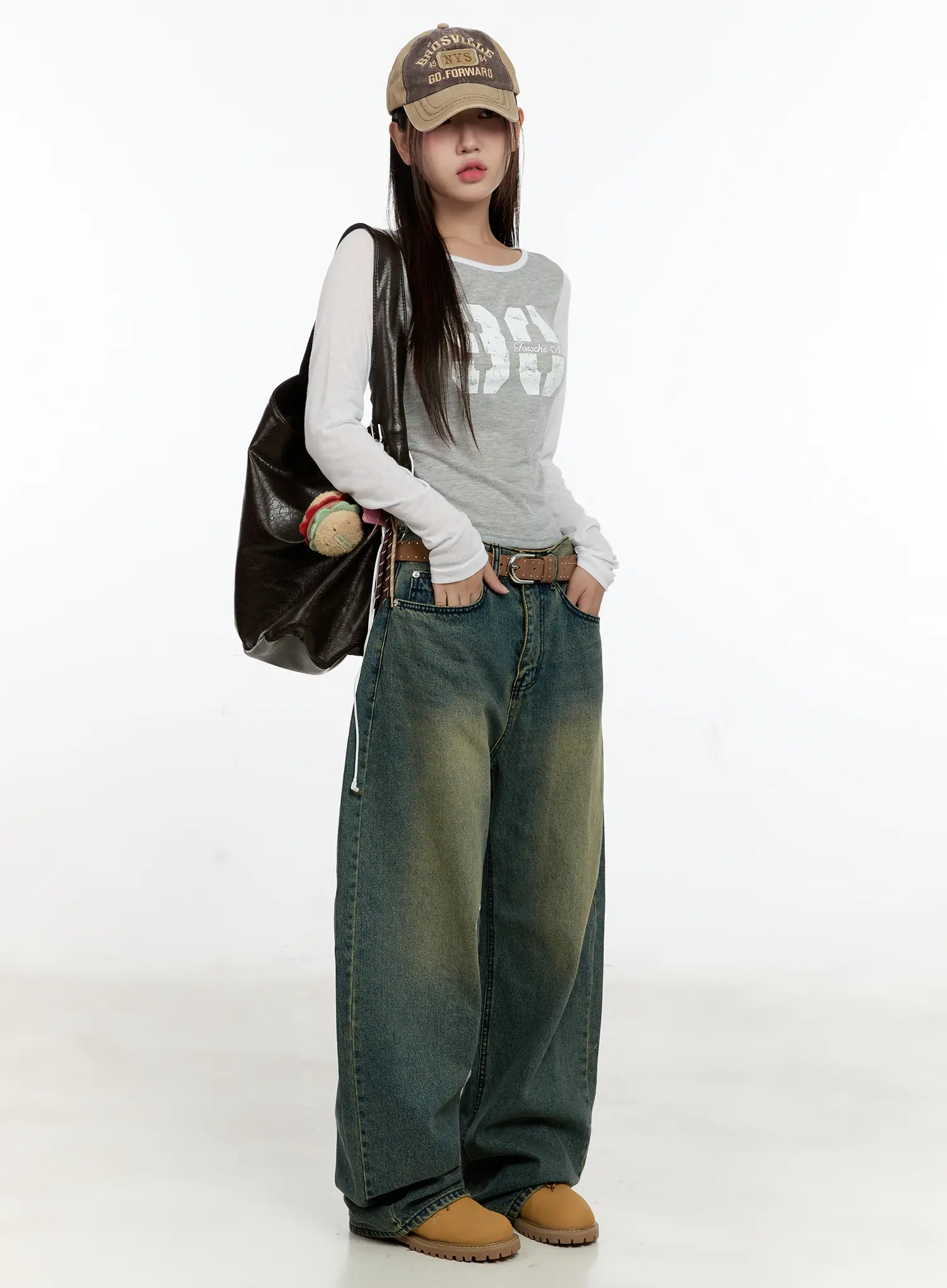 Sooyoung Baggy Vintage Wash Jeans CL531 - Image 9
