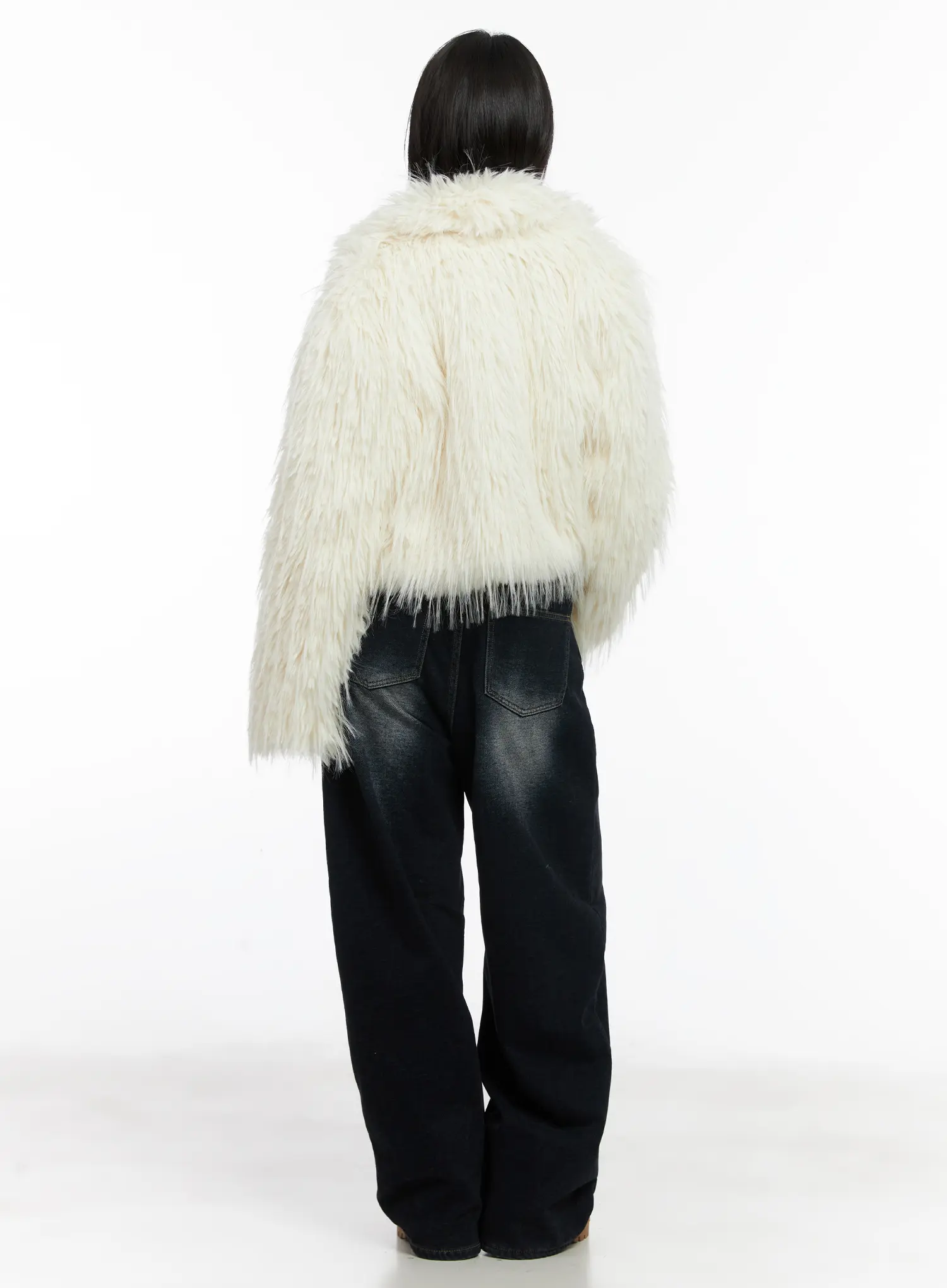 Soph Fleece-Lined Washed Wide-Leg Jeans CD509 - Image 7