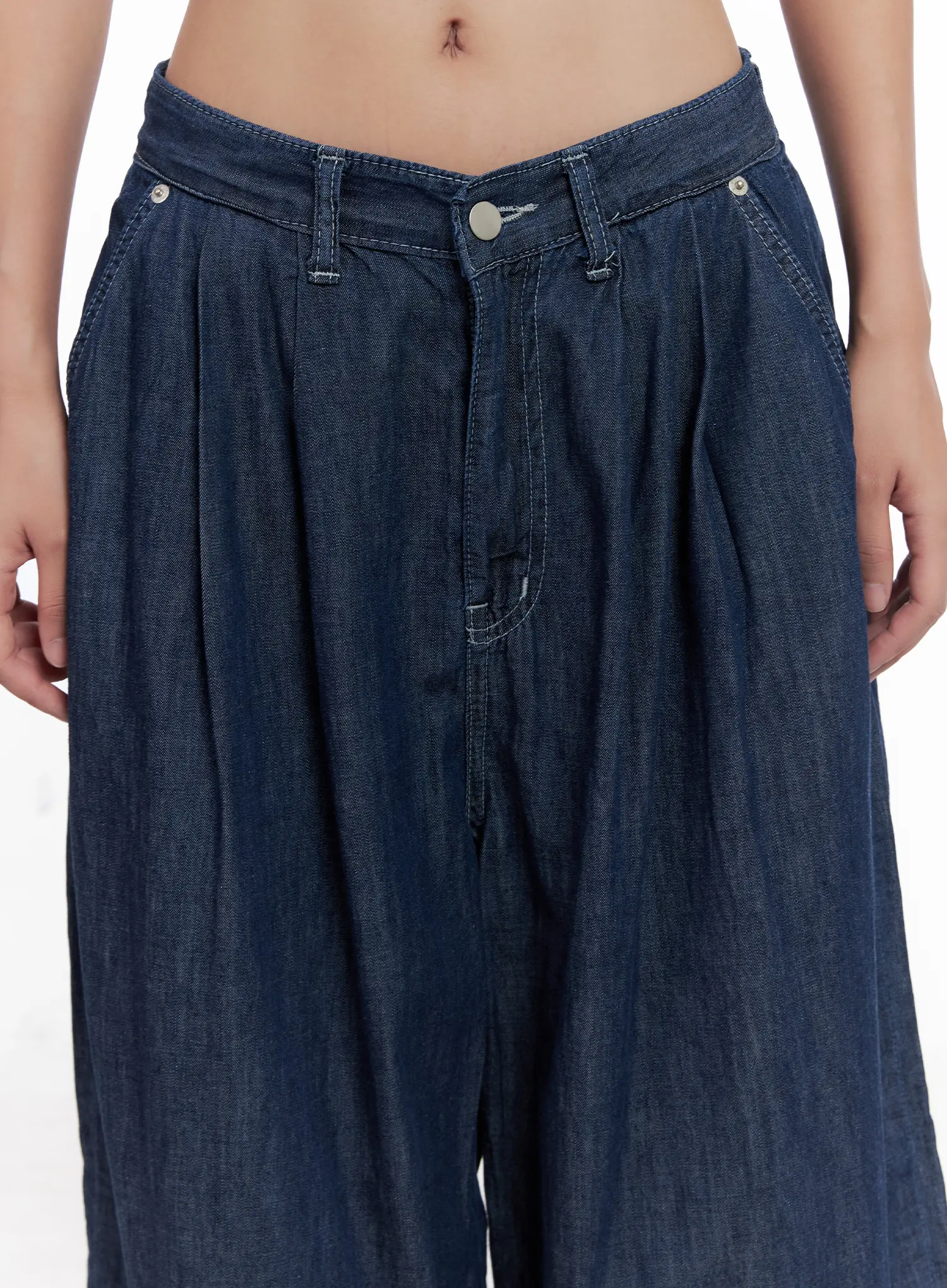 Sophia Raw-Wash Wide Jeans CL518 - Image 11