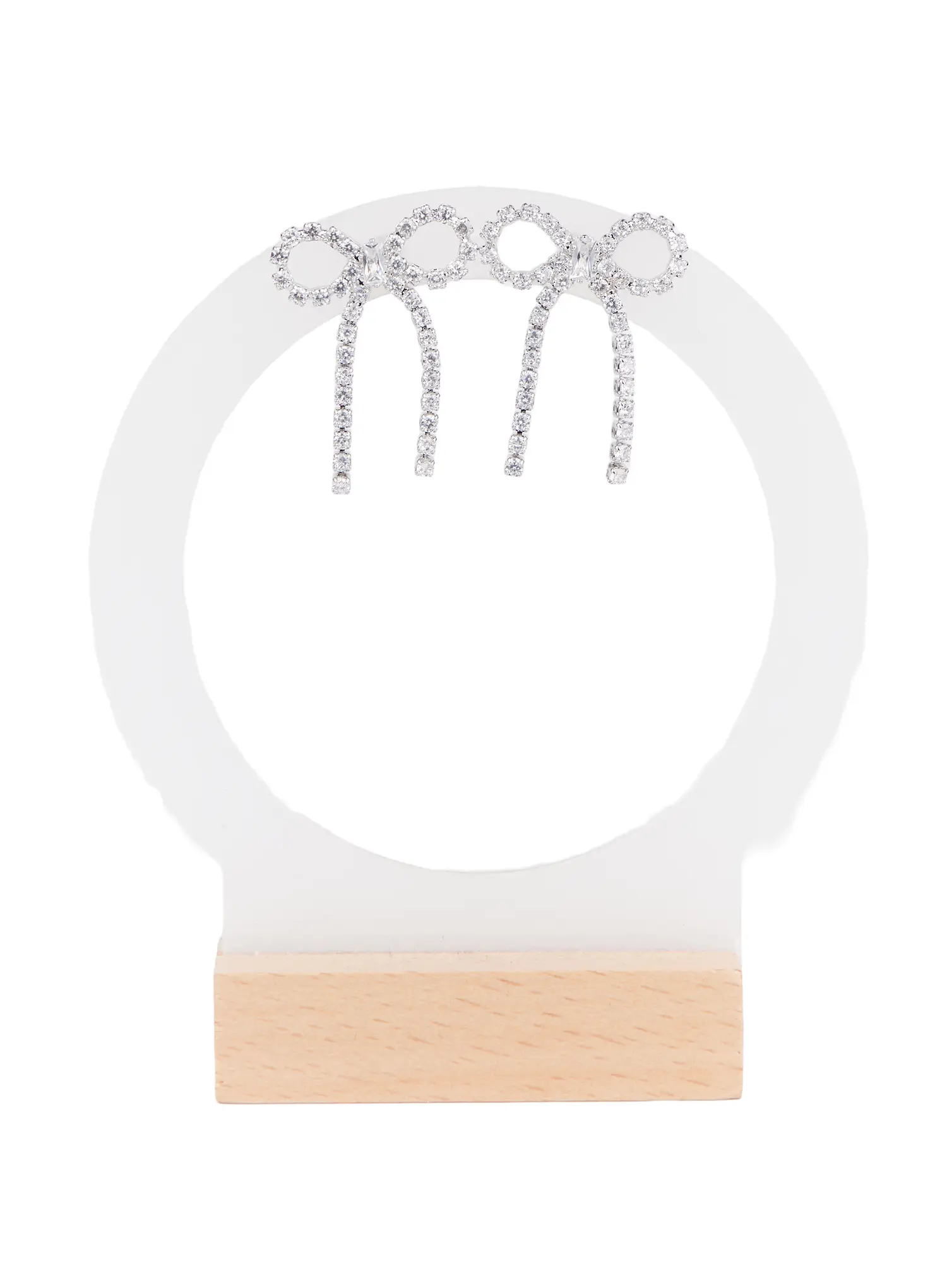 Sparkling Ribbon Earrings F502 - Image 3