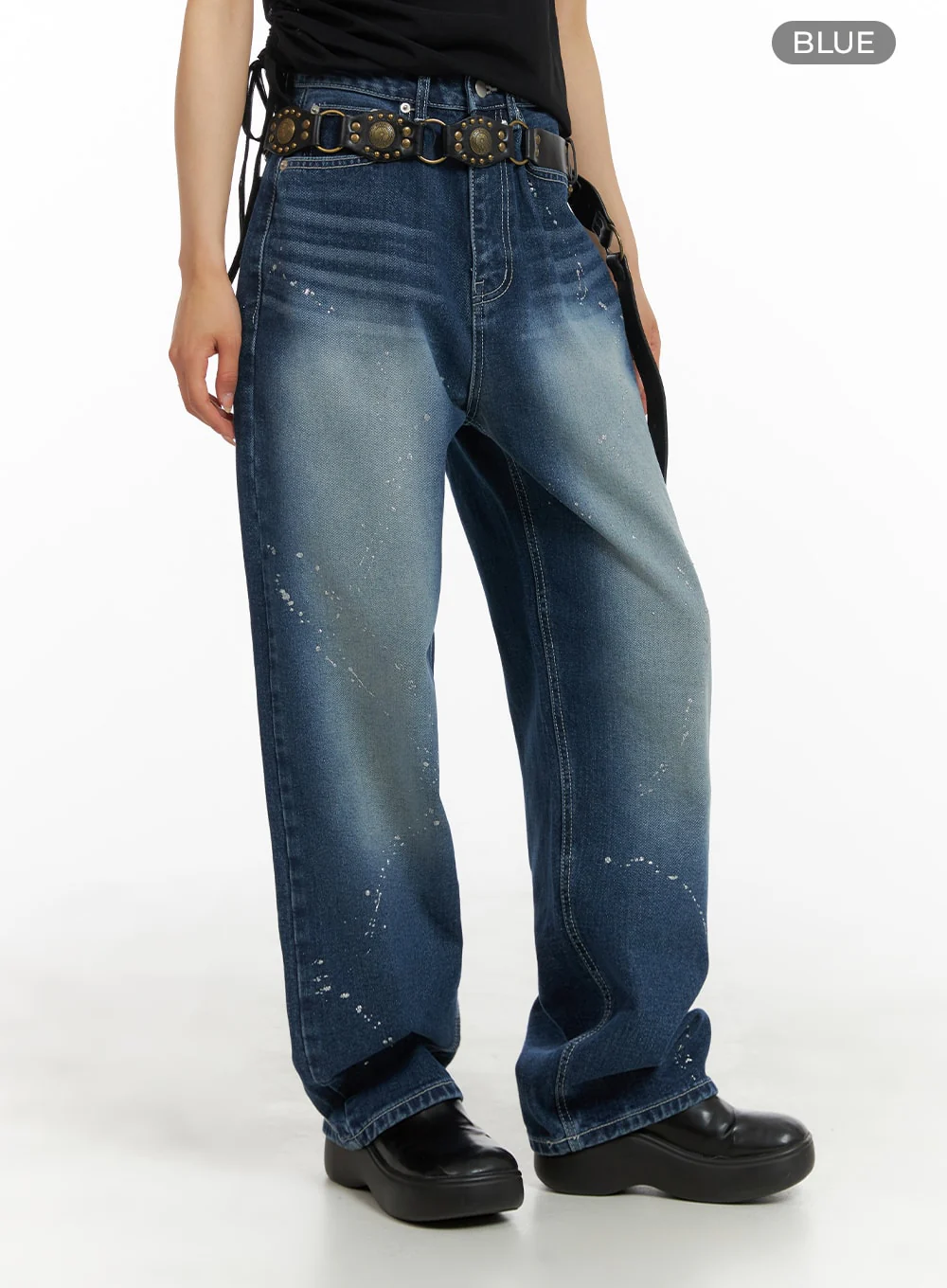 Splash Paint Baggy Jeans CA408 - Image 5