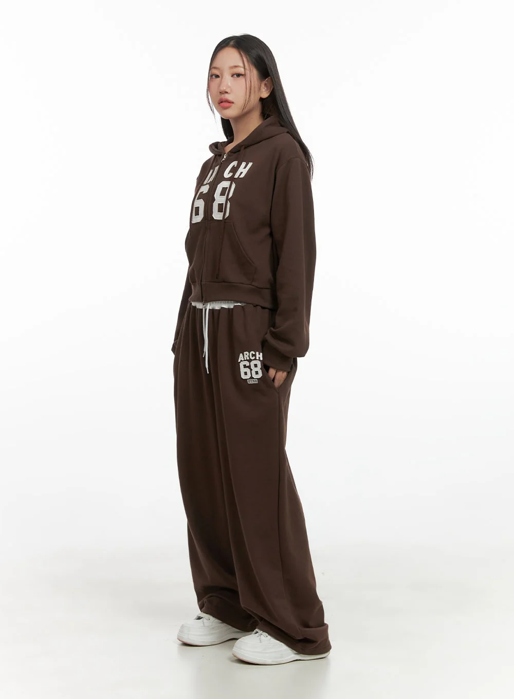 Sports Loose Fit Crop Sweatshirt CO402 - Image 2