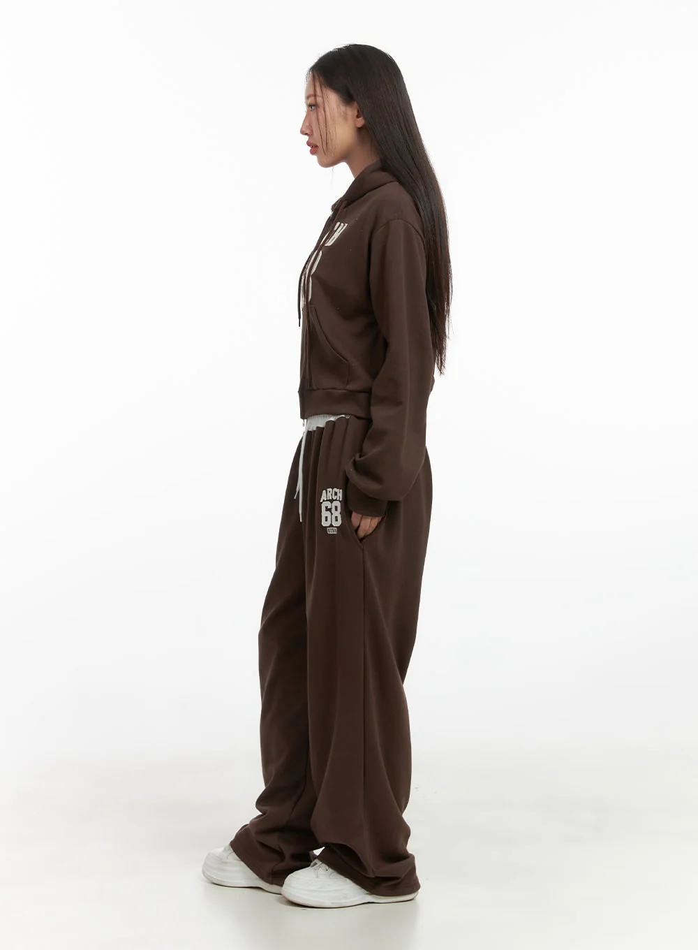 Sports Loose Fit Crop Sweatshirt CO402 - Image 3