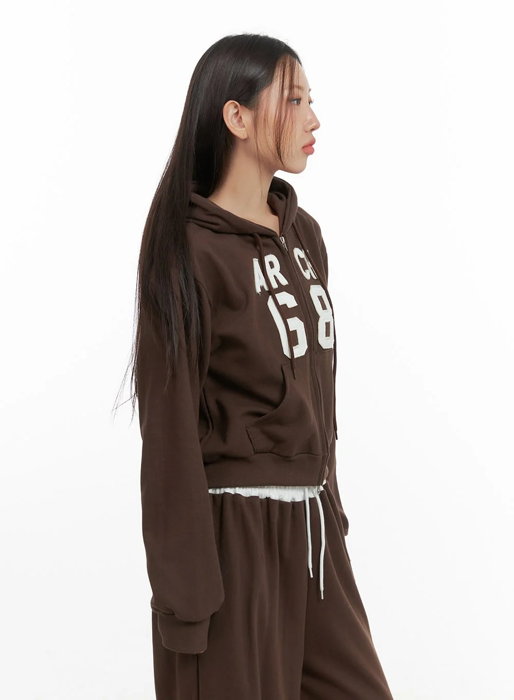 Sports Loose Fit Crop Sweatshirt CO402 - Image 5