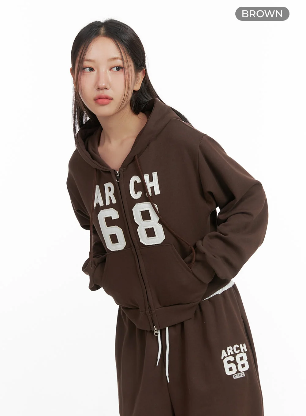 Sports Loose Fit Crop Sweatshirt CO402 - Image 8