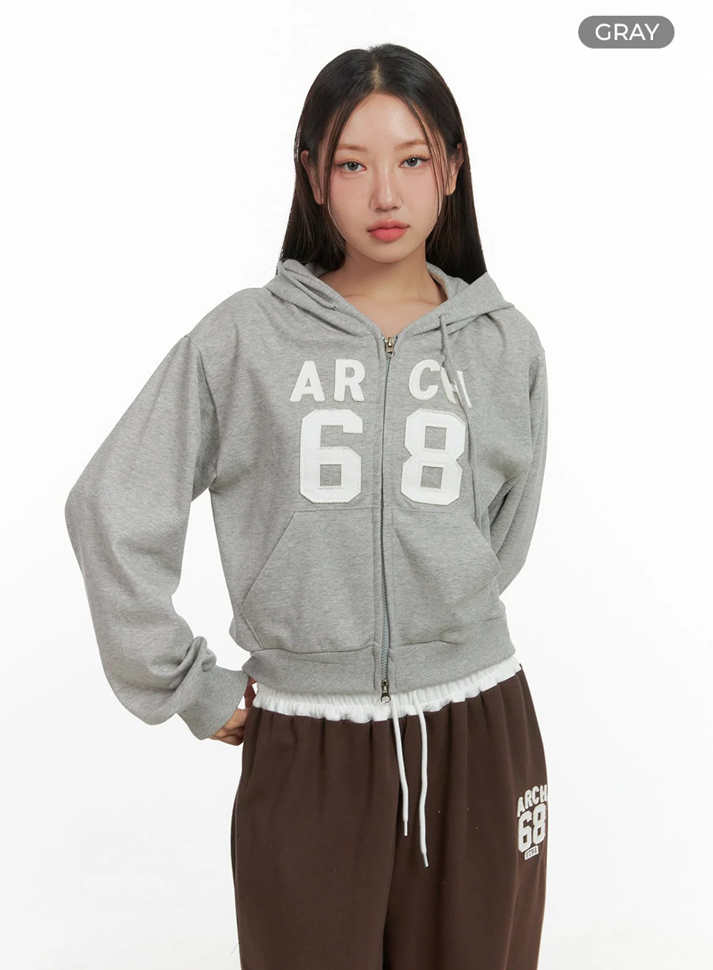Sports Loose Fit Crop Sweatshirt CO402 - Image 9