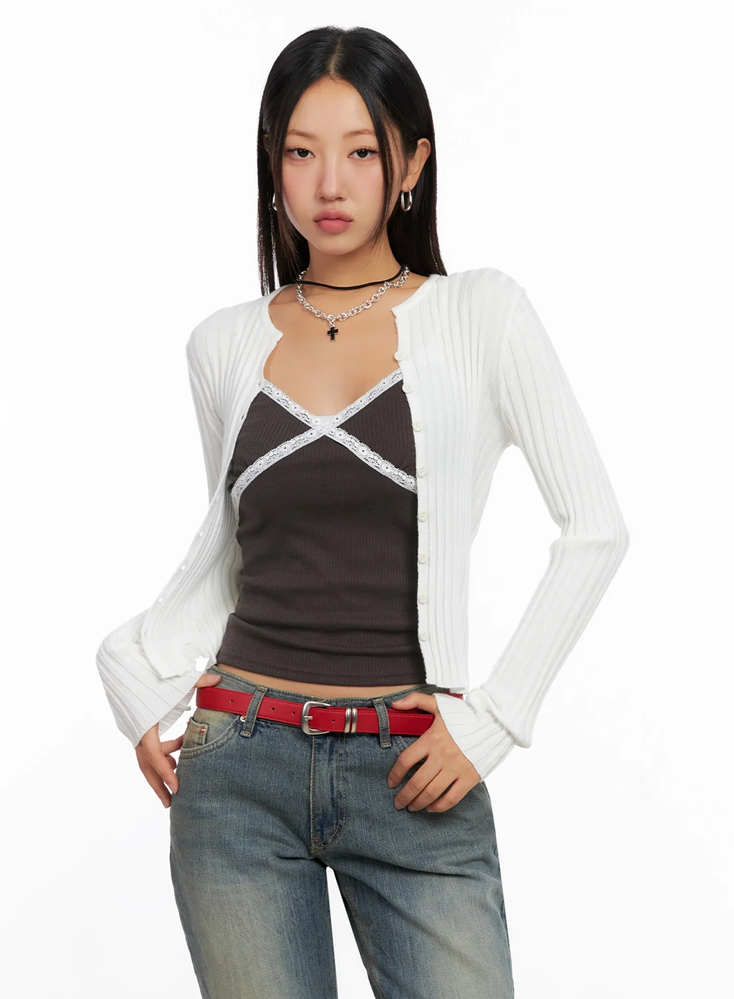 Square Buckle Basic Belt IG527 - Image 2