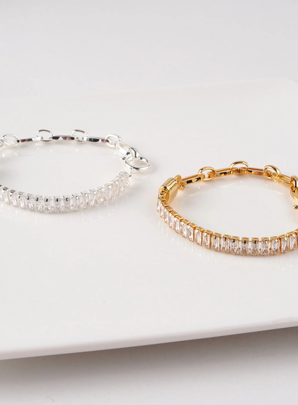 Square Cubic Chain Bracelet IL411