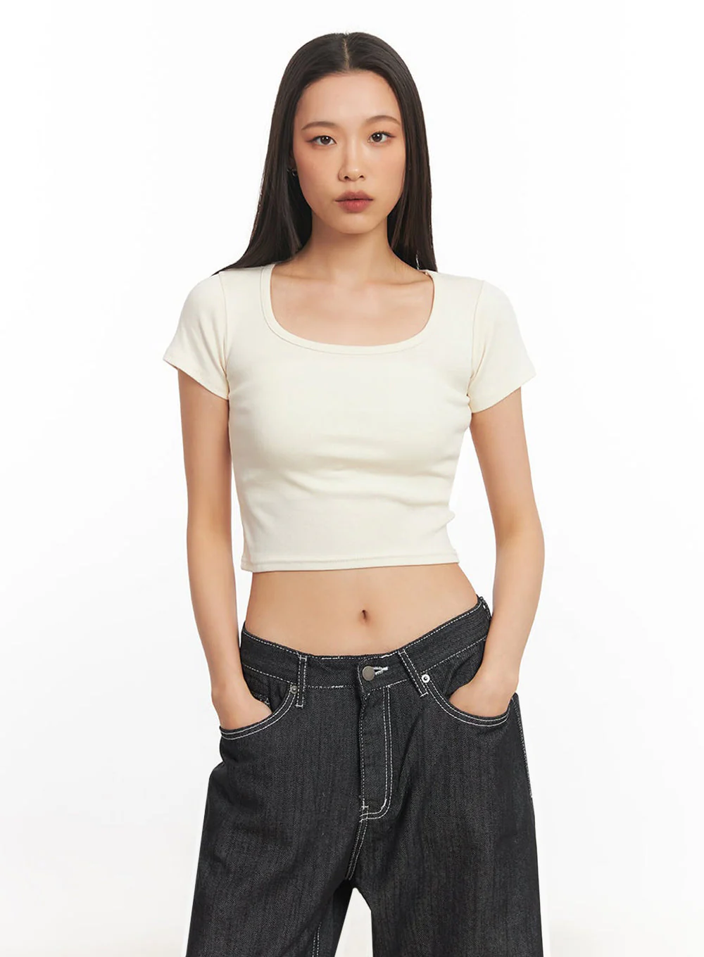Square Neck Crop Tee IA504 - Image 15