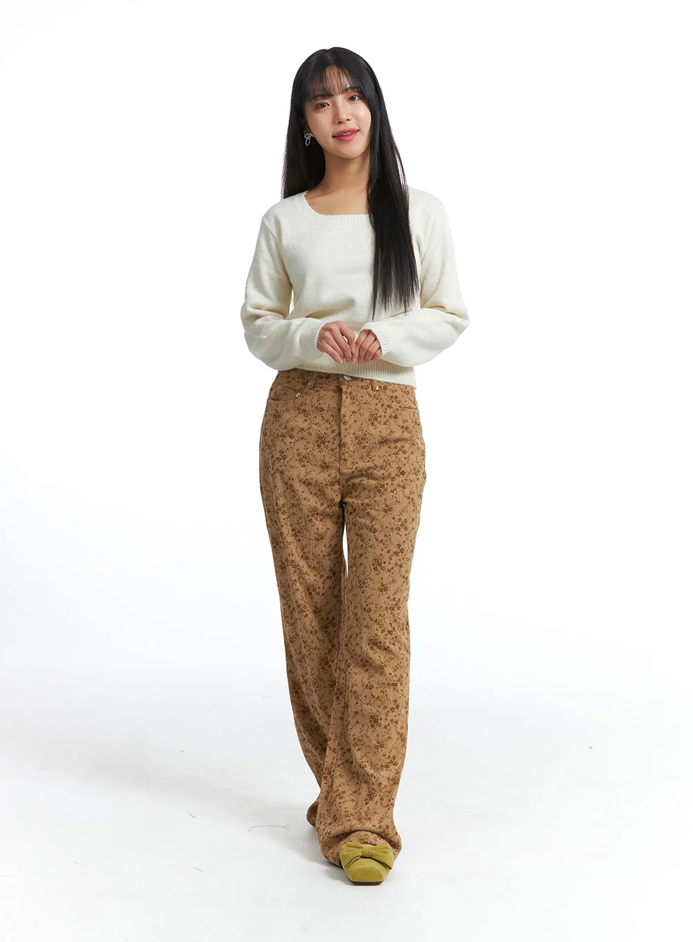 Square Neck Knit Sweater OD329 - Image 2
