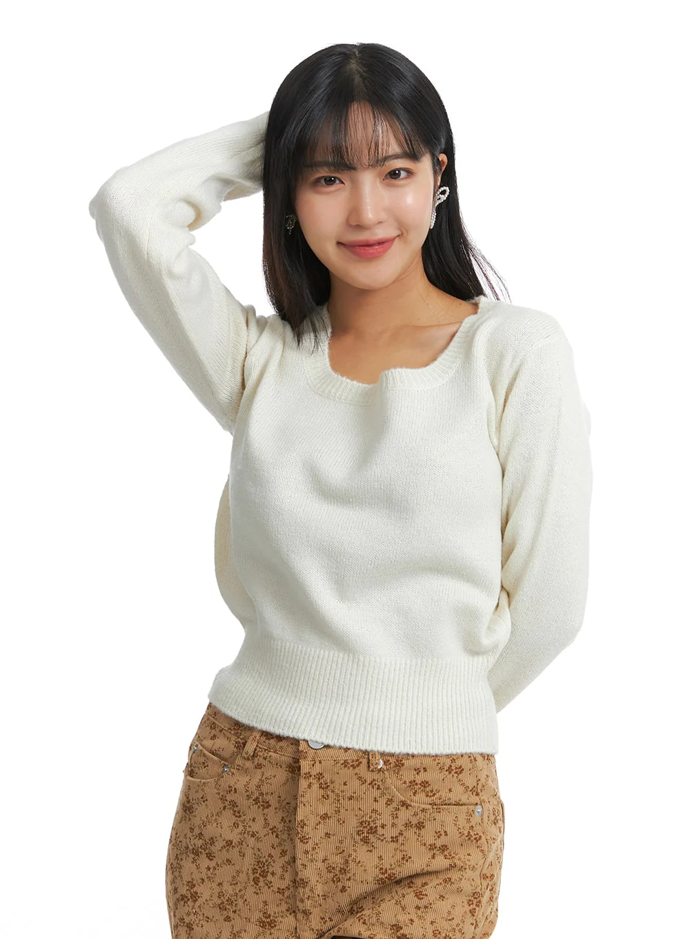 Square Neck Knit Sweater OD329 - Image 6