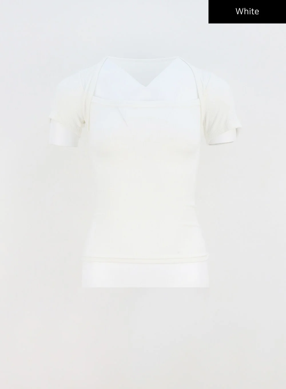 Square Neck Knit Tee CA320 - Image 23