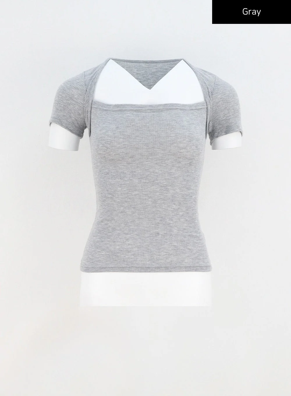 Square Neck Knit Tee CA320 - Image 26