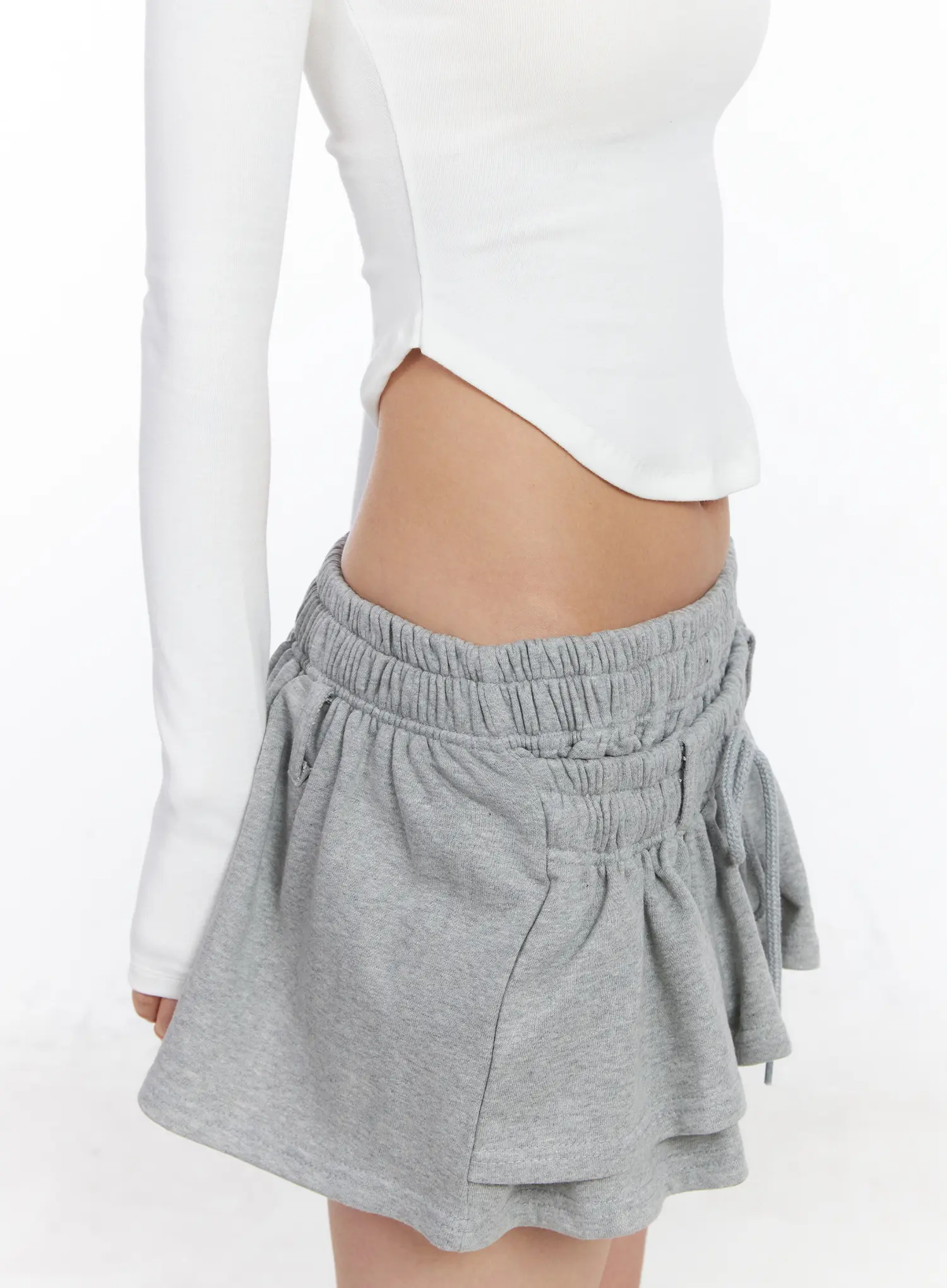 Square Neck Long Sleeve Crop Top CF526 - Image 4