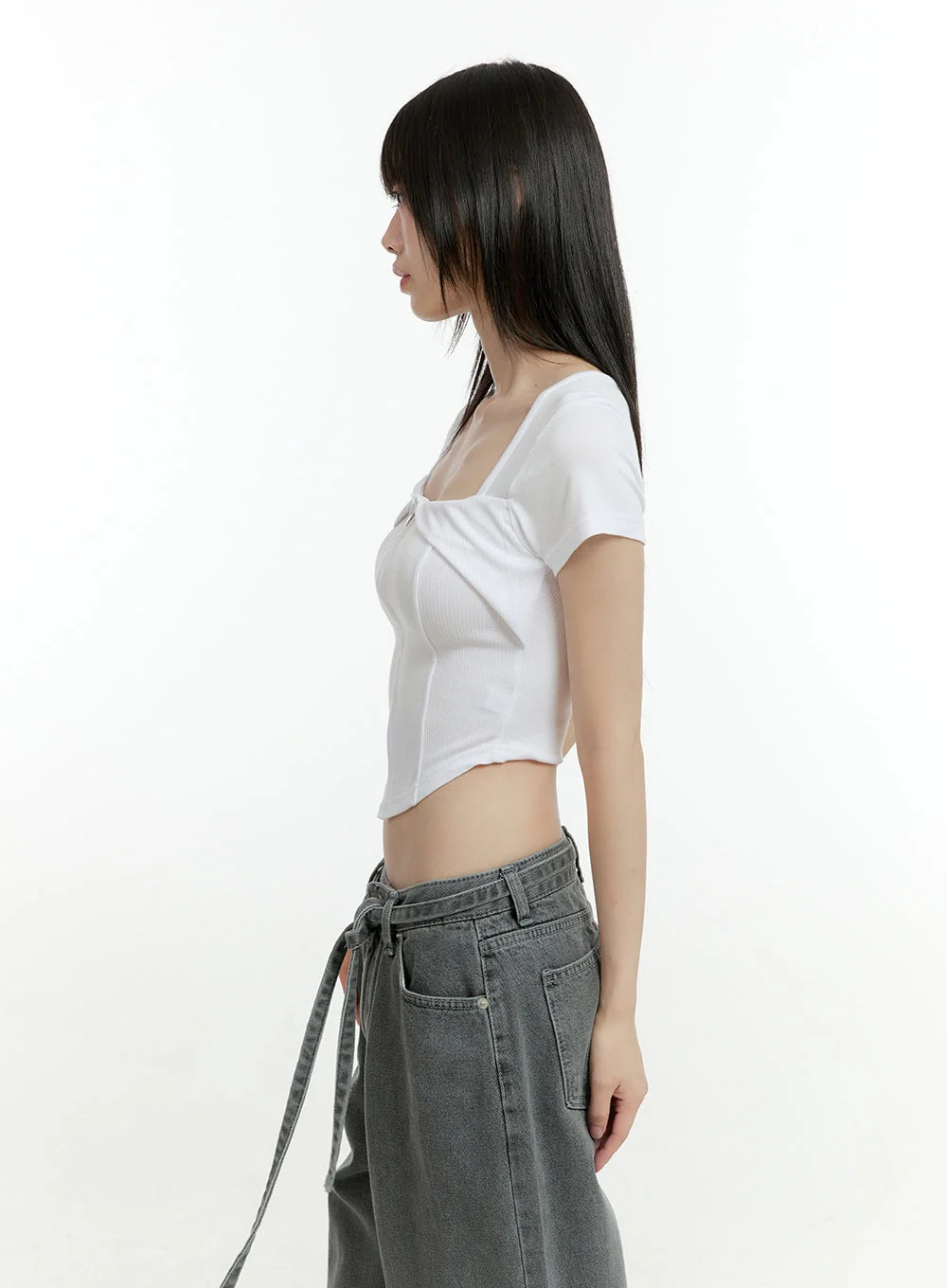 Square Neck Rayon Crop Top CG402 - Image 5