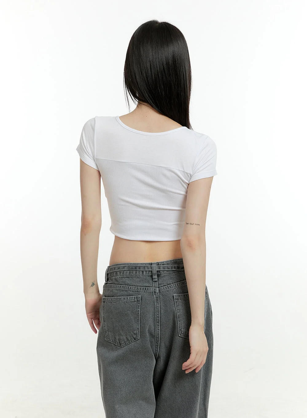 Square Neck Rayon Crop Top CG402 - Image 6