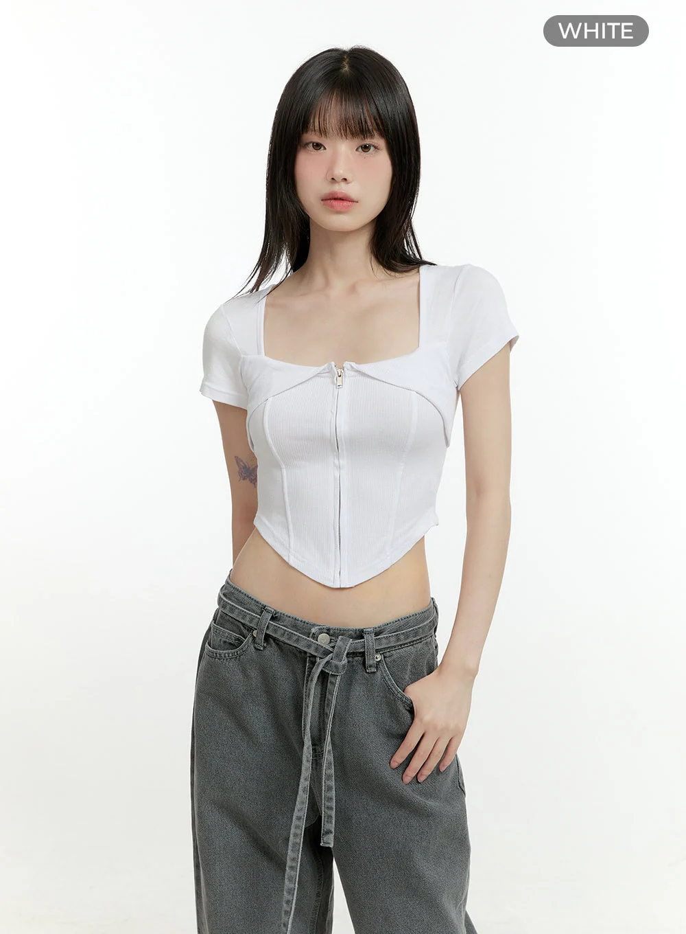 Square Neck Rayon Crop Top CG402 - Image 7