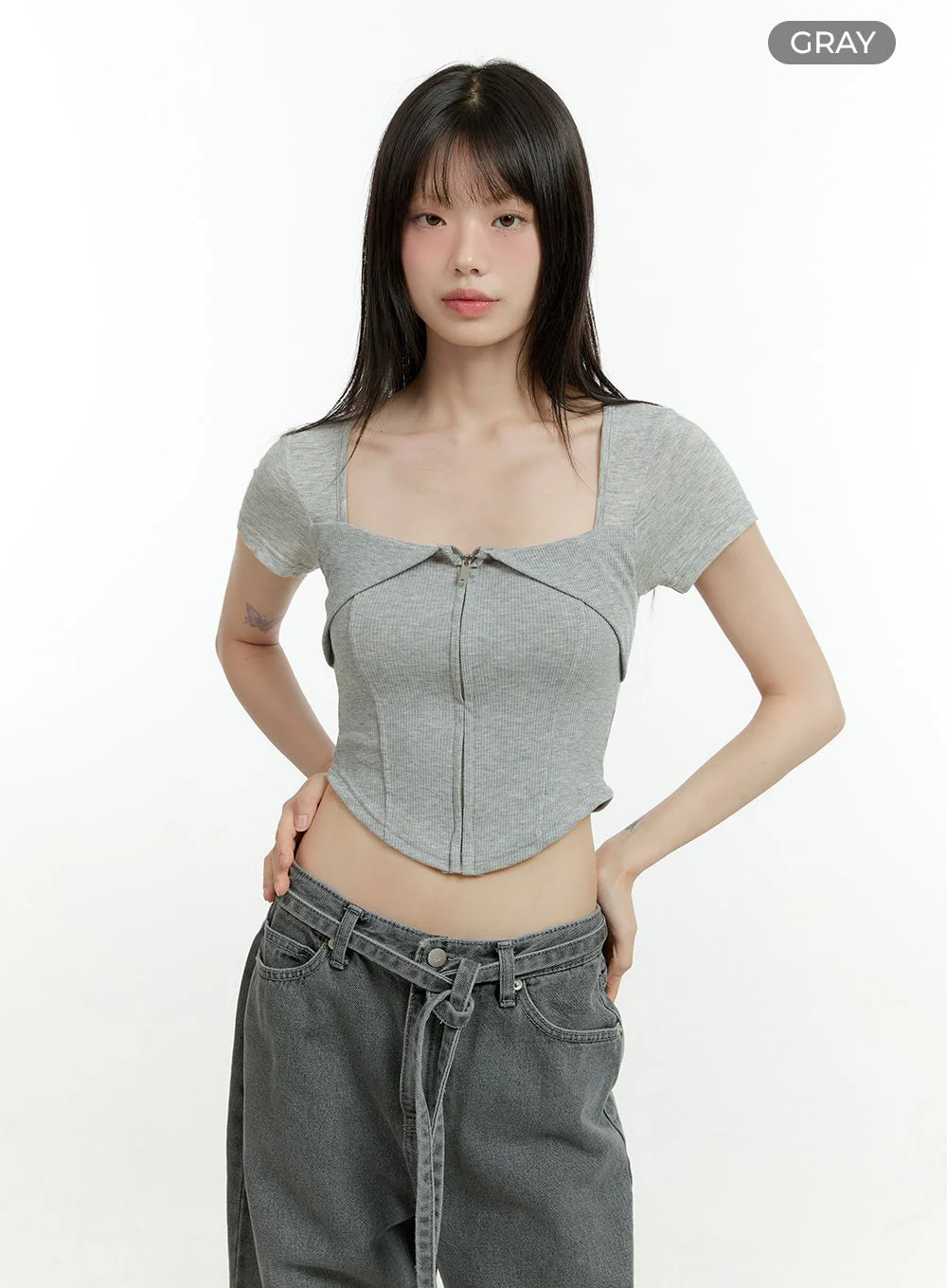 Square Neck Rayon Crop Top CG402 - Image 8