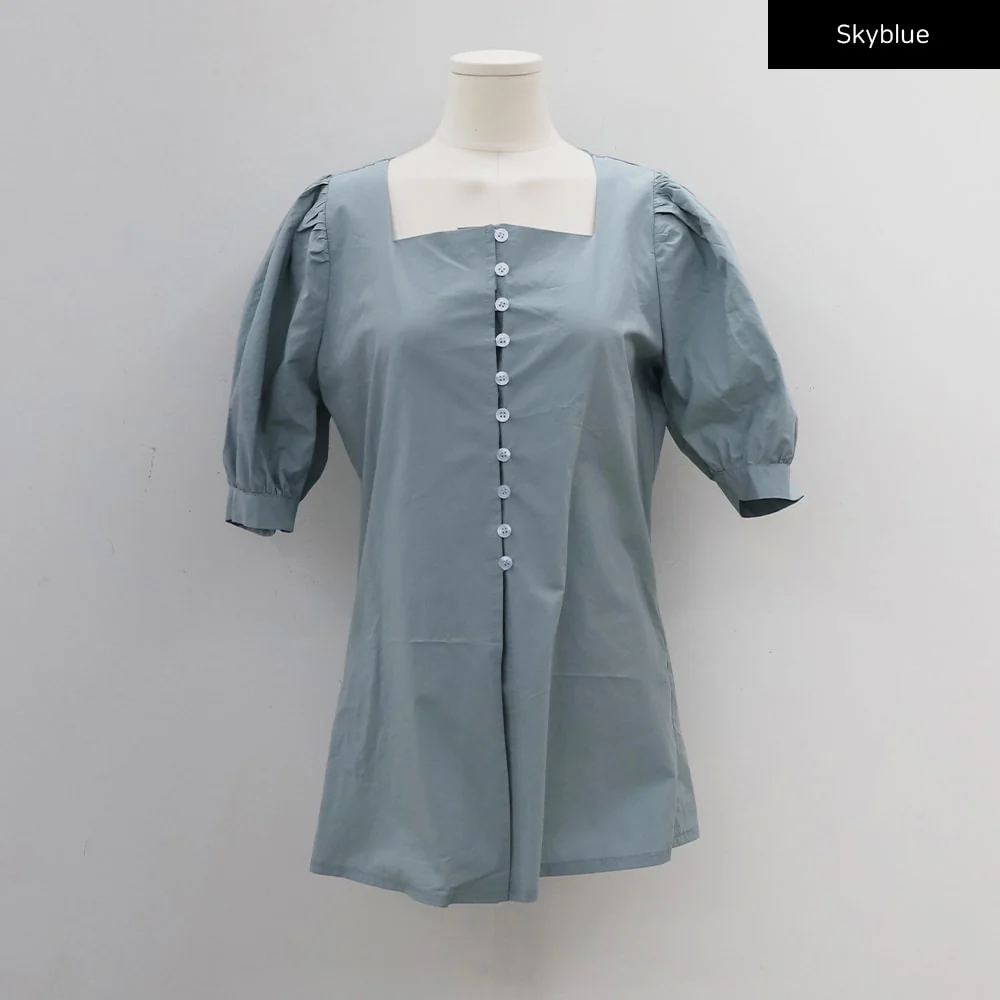 Square Neck Short Sleeve Blouse CY27 - Image 10