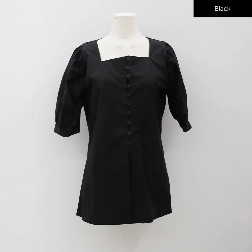 Square Neck Short Sleeve Blouse CY27 - Image 9