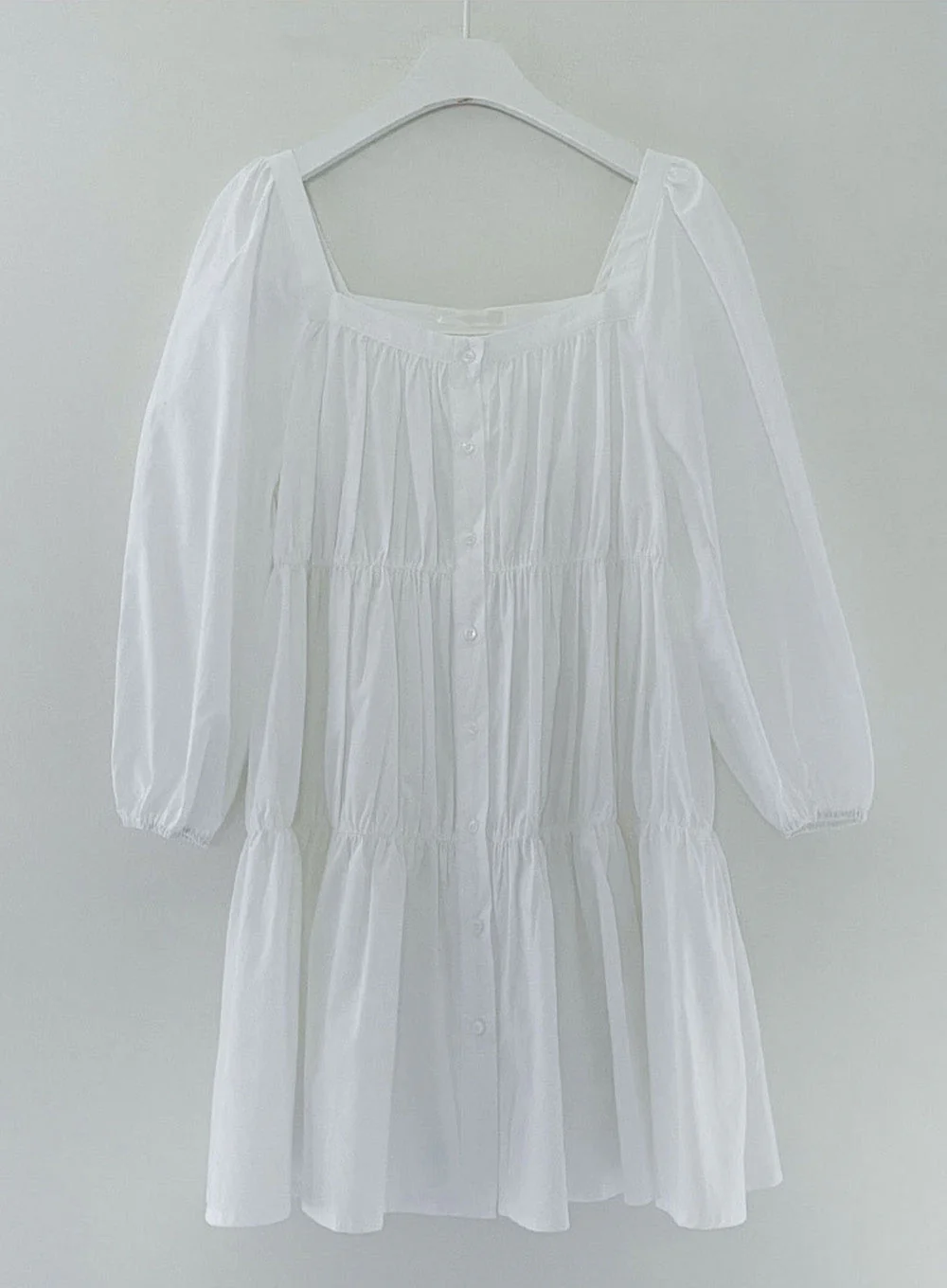 Square Neck Tiered Mini Dress - Image 6