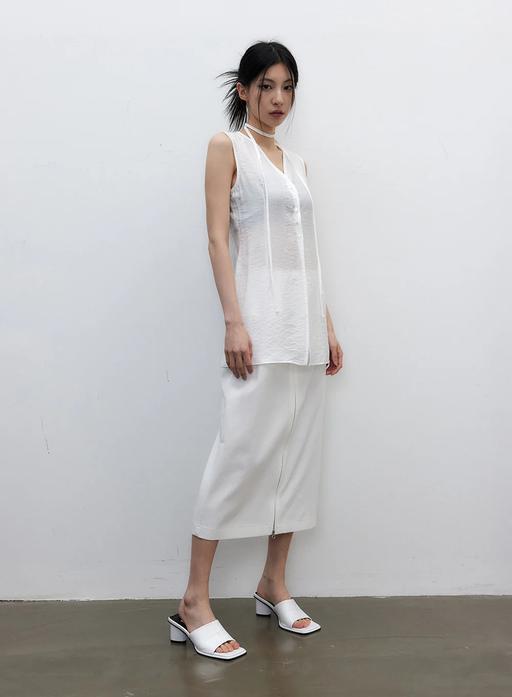 Square Open Toe Mules IY331 - Image 3