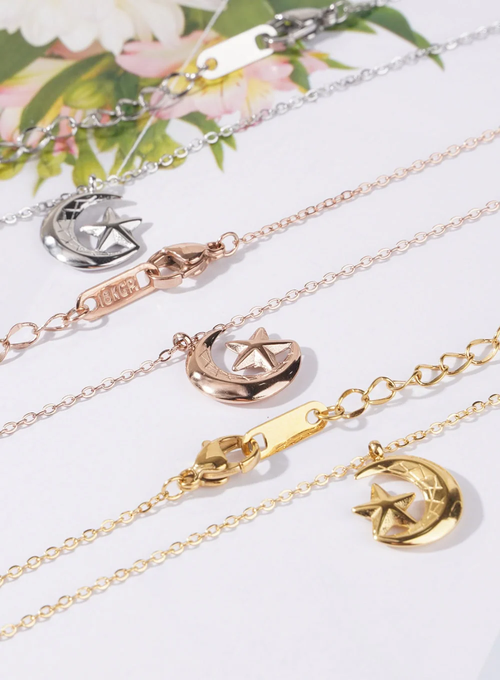 Star Crescent Necklace IL405 - Image 2