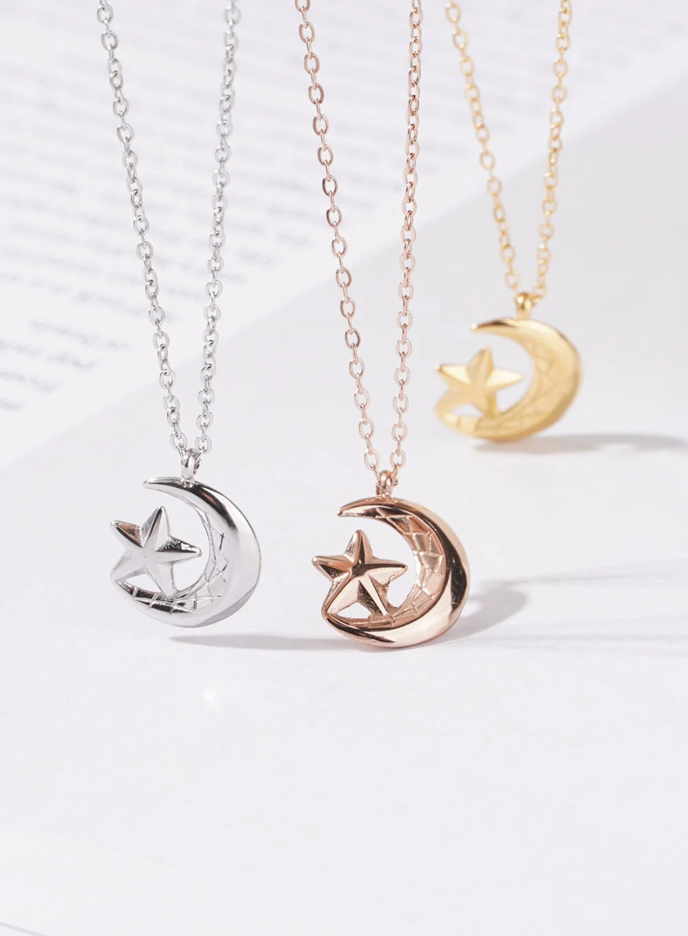Star Crescent Necklace IL405 - Image 4
