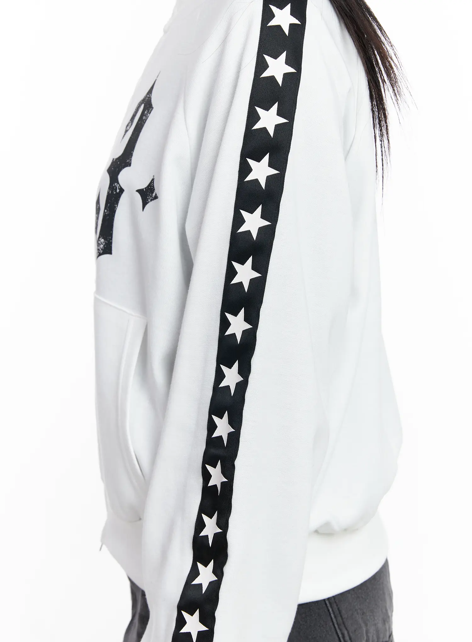 Star Graphic Lined Sporty Zip-Up Jacket CF504 - Image 7