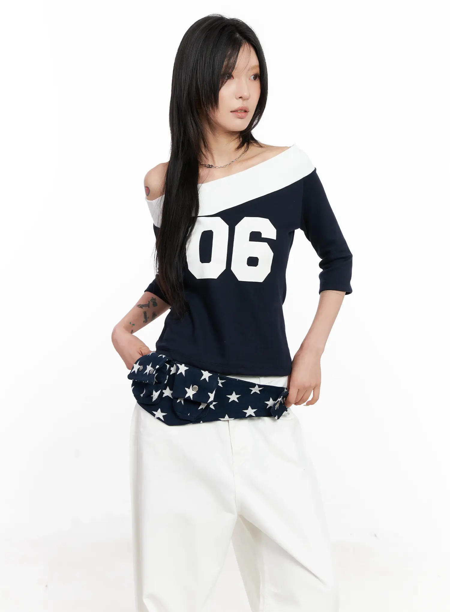 Star Print Belt Bag CL525 - Image 4