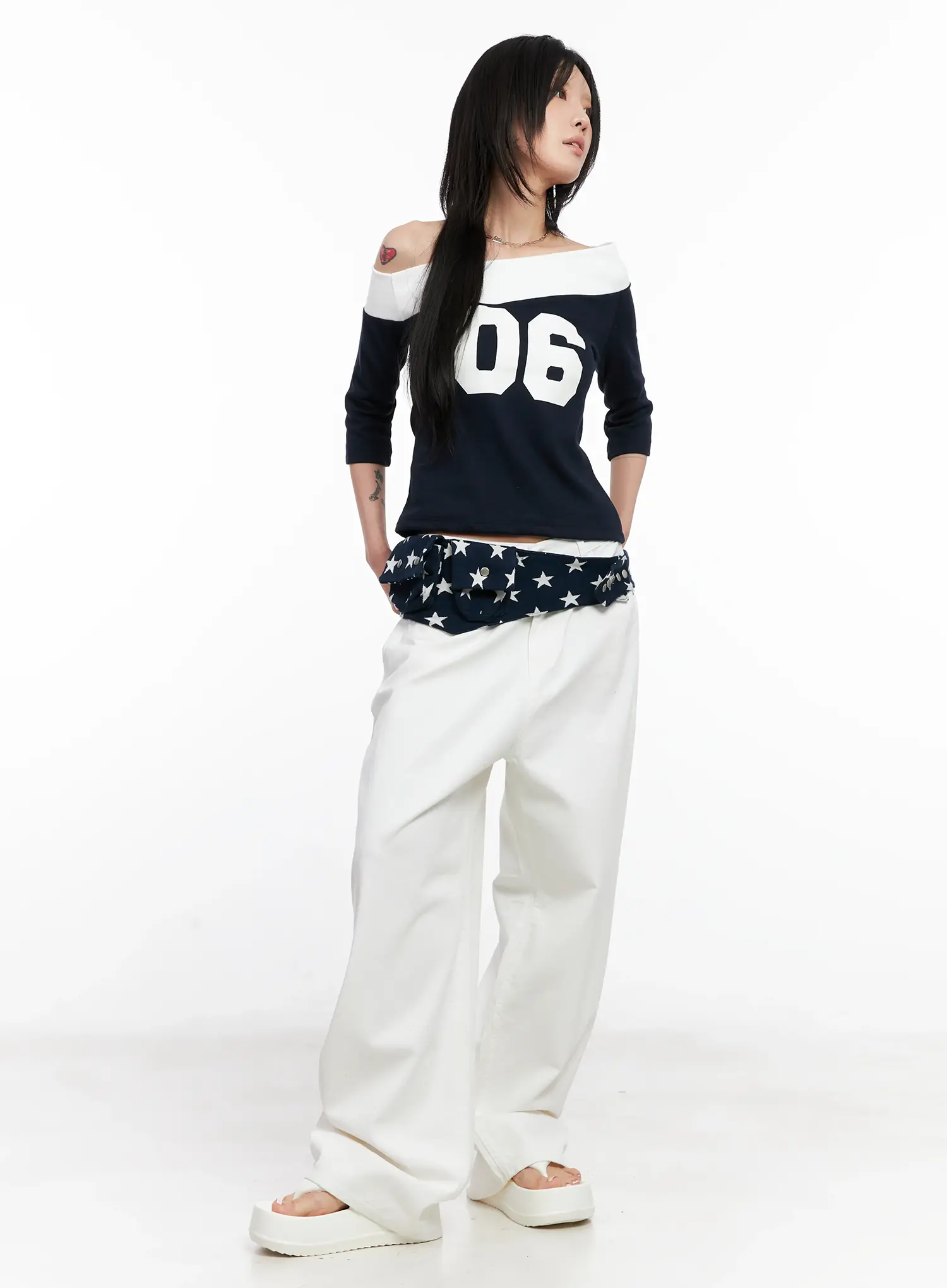 Star Print Belt Bag CL525 - Image 5