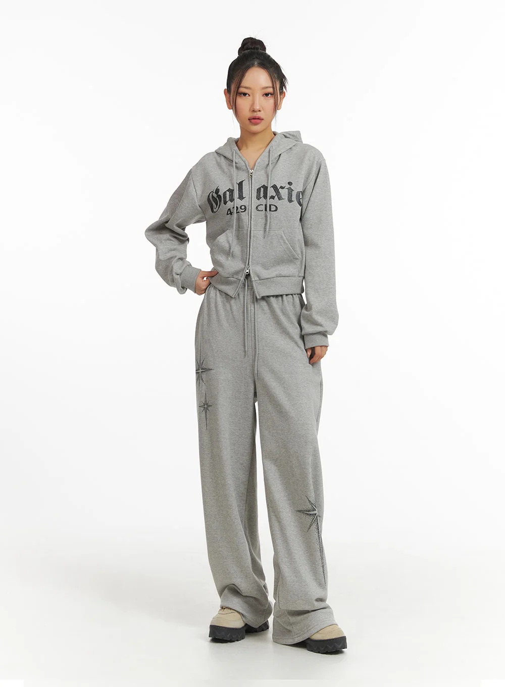 Star Print Straight Leg Sweatpants CJ429 - Image 3