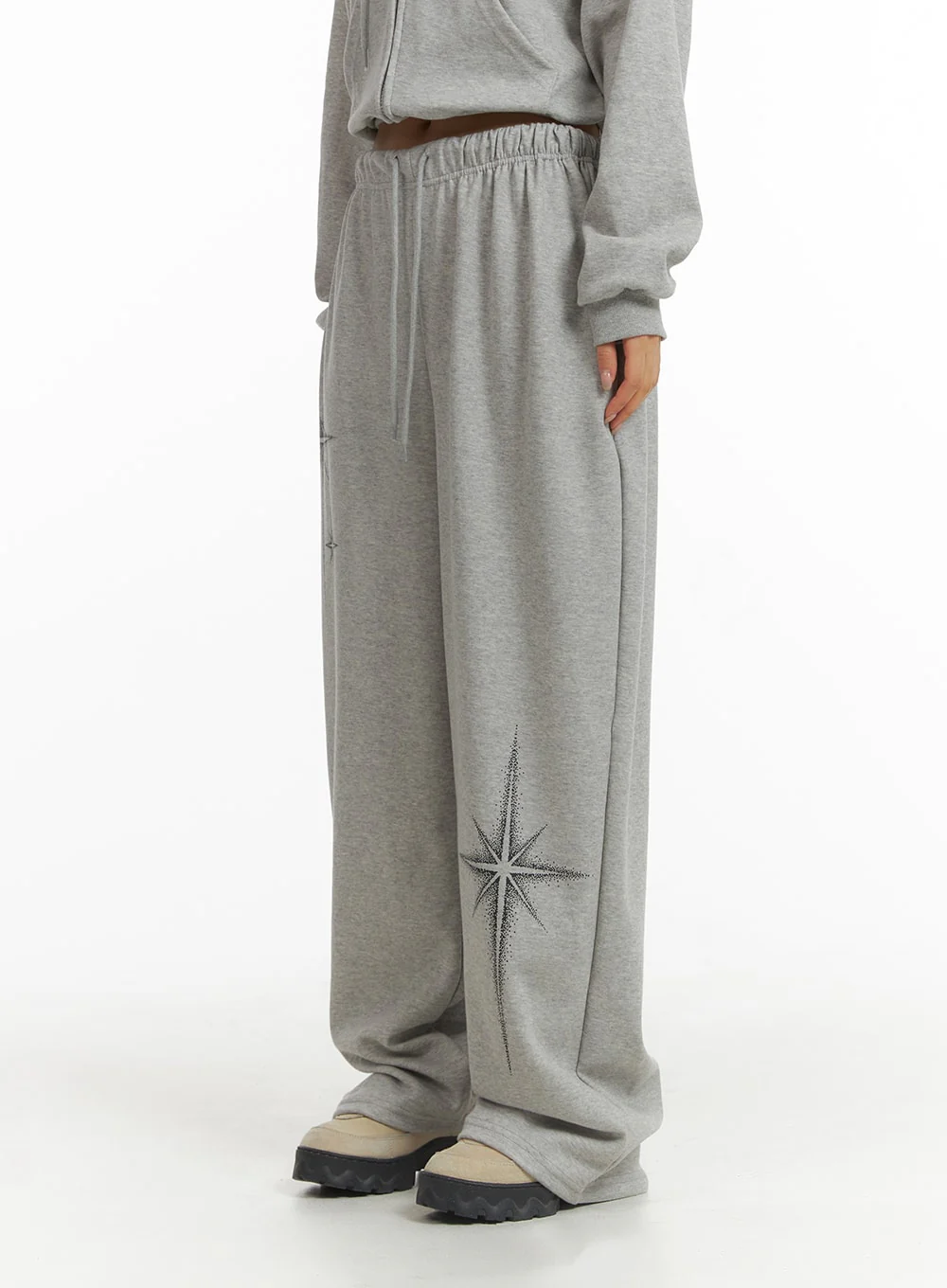 Star Print Straight Leg Sweatpants CJ429 - Image 4