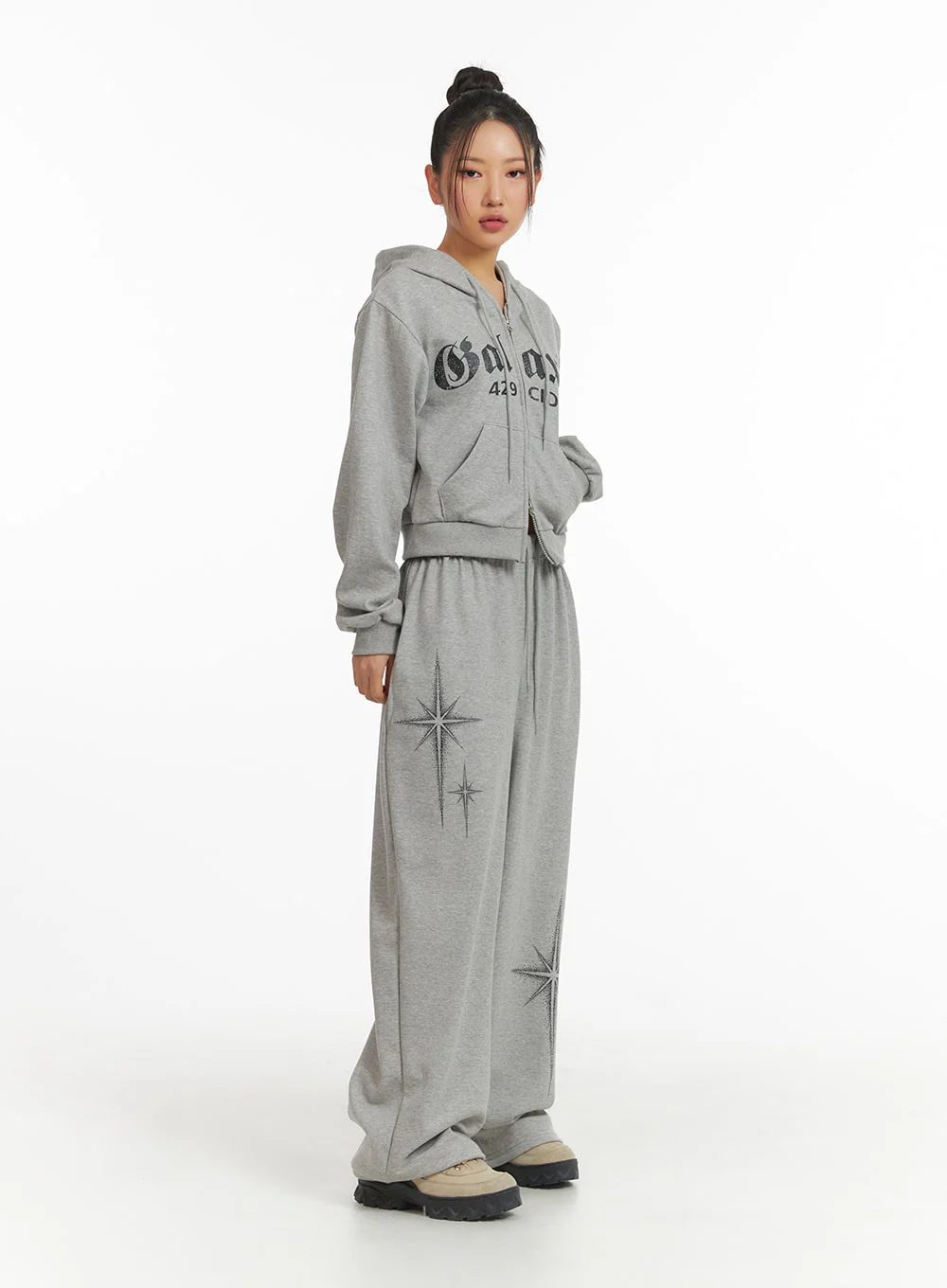 Star Print Straight Leg Sweatpants CJ429 - Image 6