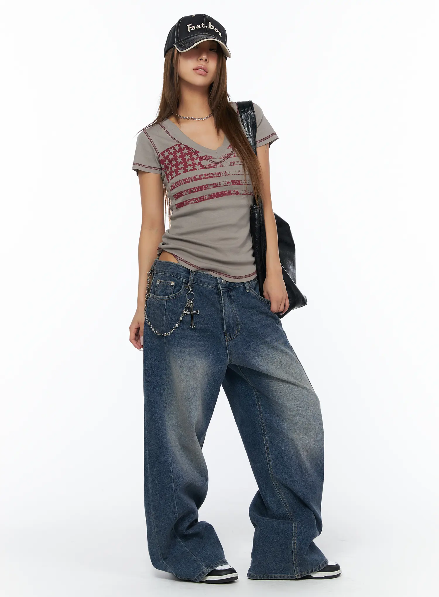 Star-Spangled V-Neck Tee CA517 - Image 7