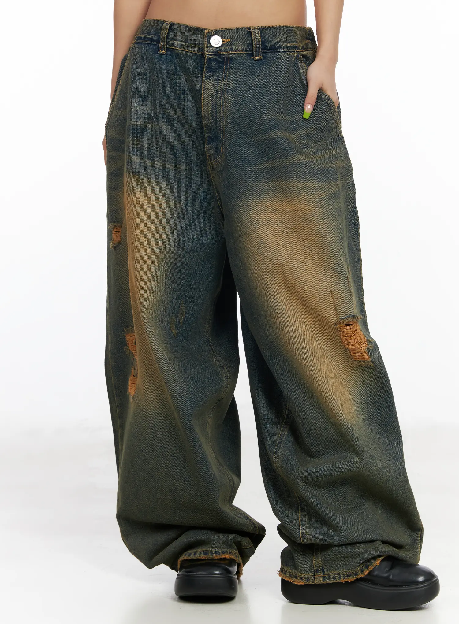Stel Vintage Washed Baggy Jeans CF512 - Image 2