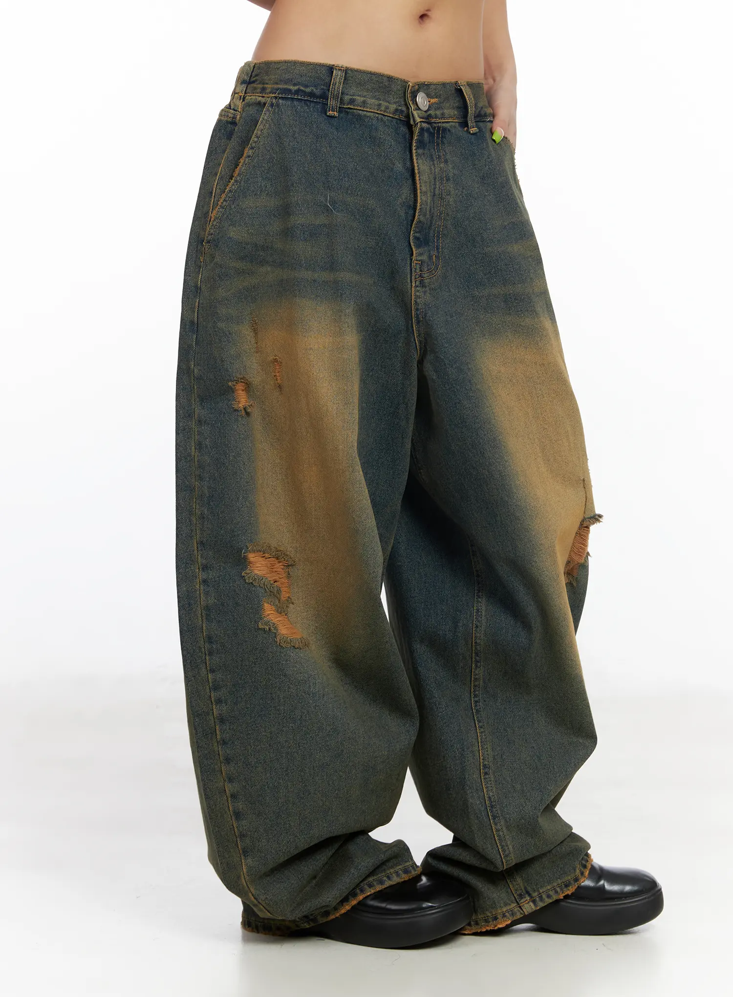 Stel Vintage Washed Baggy Jeans CF512 - Image 4