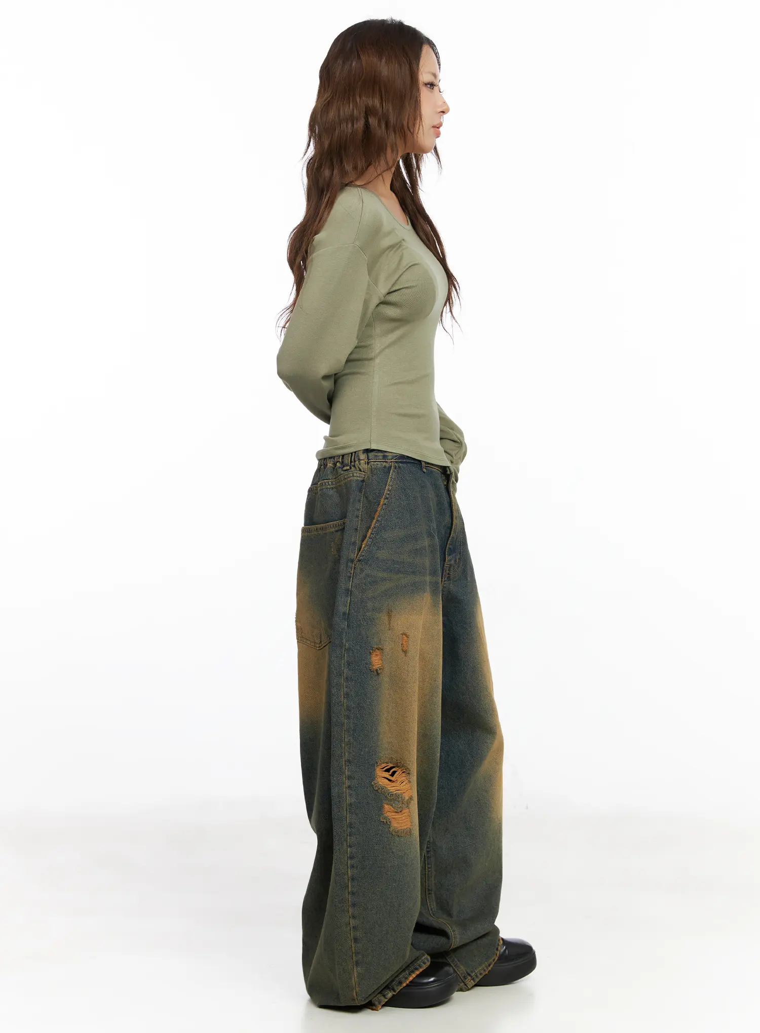 Stel Vintage Washed Baggy Jeans CF512 - Image 5