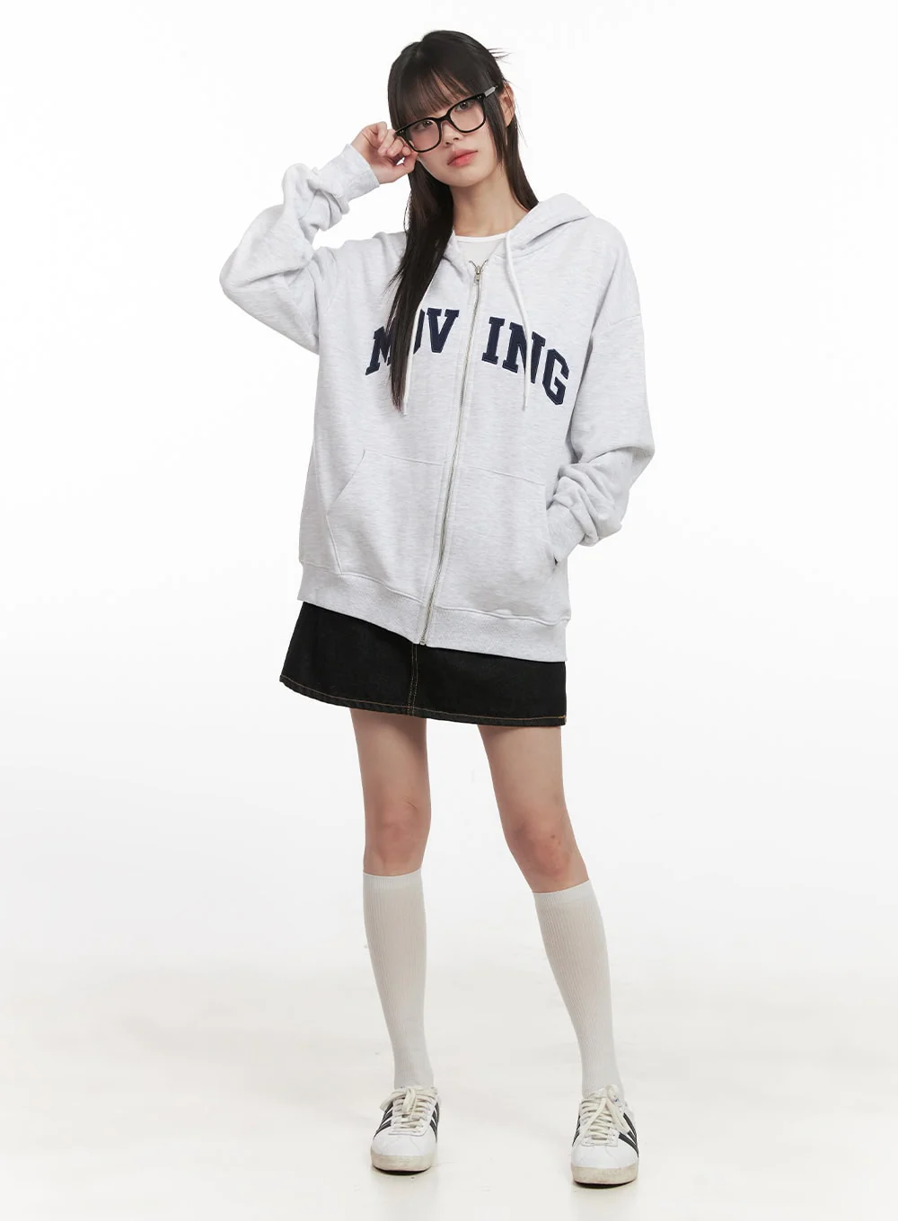Stitched Denim Mini Skirt CJ524 - Image 7