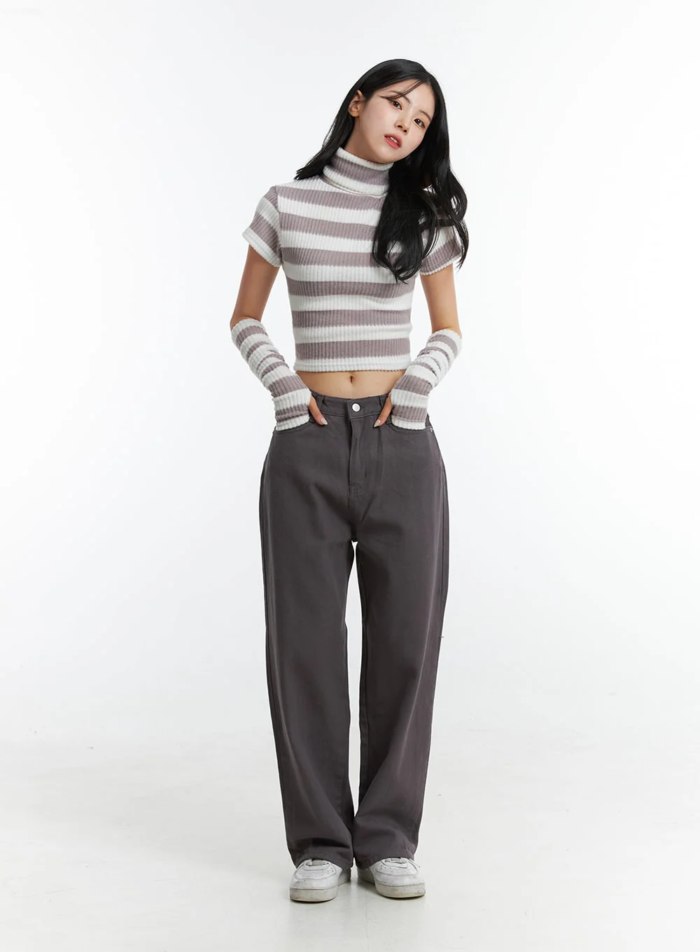 Straight Fit Cotton Pants ON329
