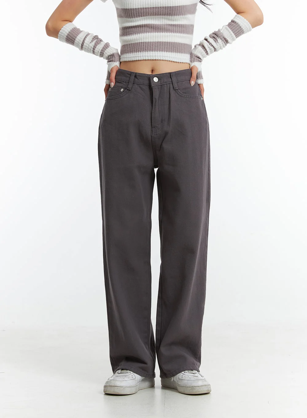Straight Fit Cotton Pants ON329 - Image 2