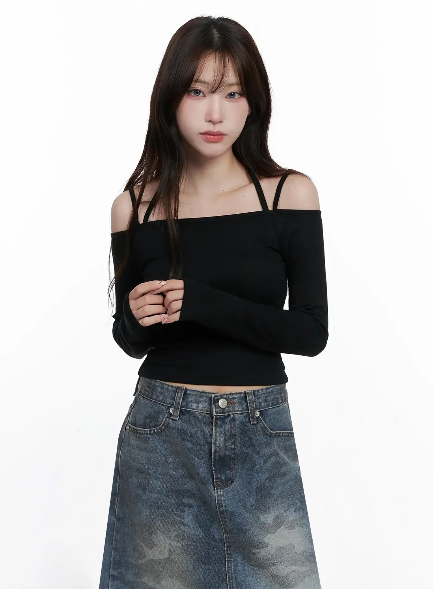 Strap Halter Off-Shoulder Top IN514 - Image 12