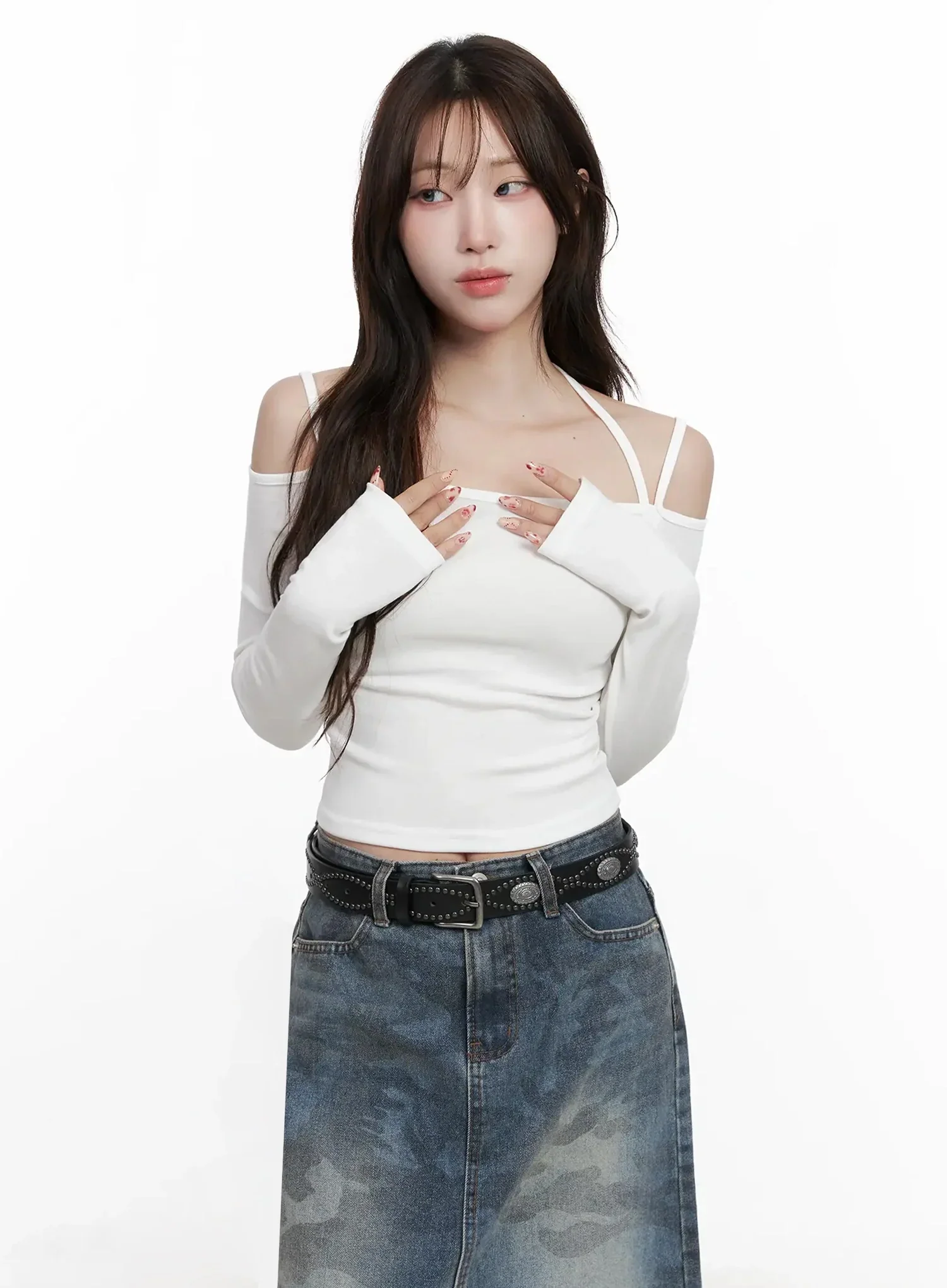 Strap Halter Off-Shoulder Top IN514 - Image 13